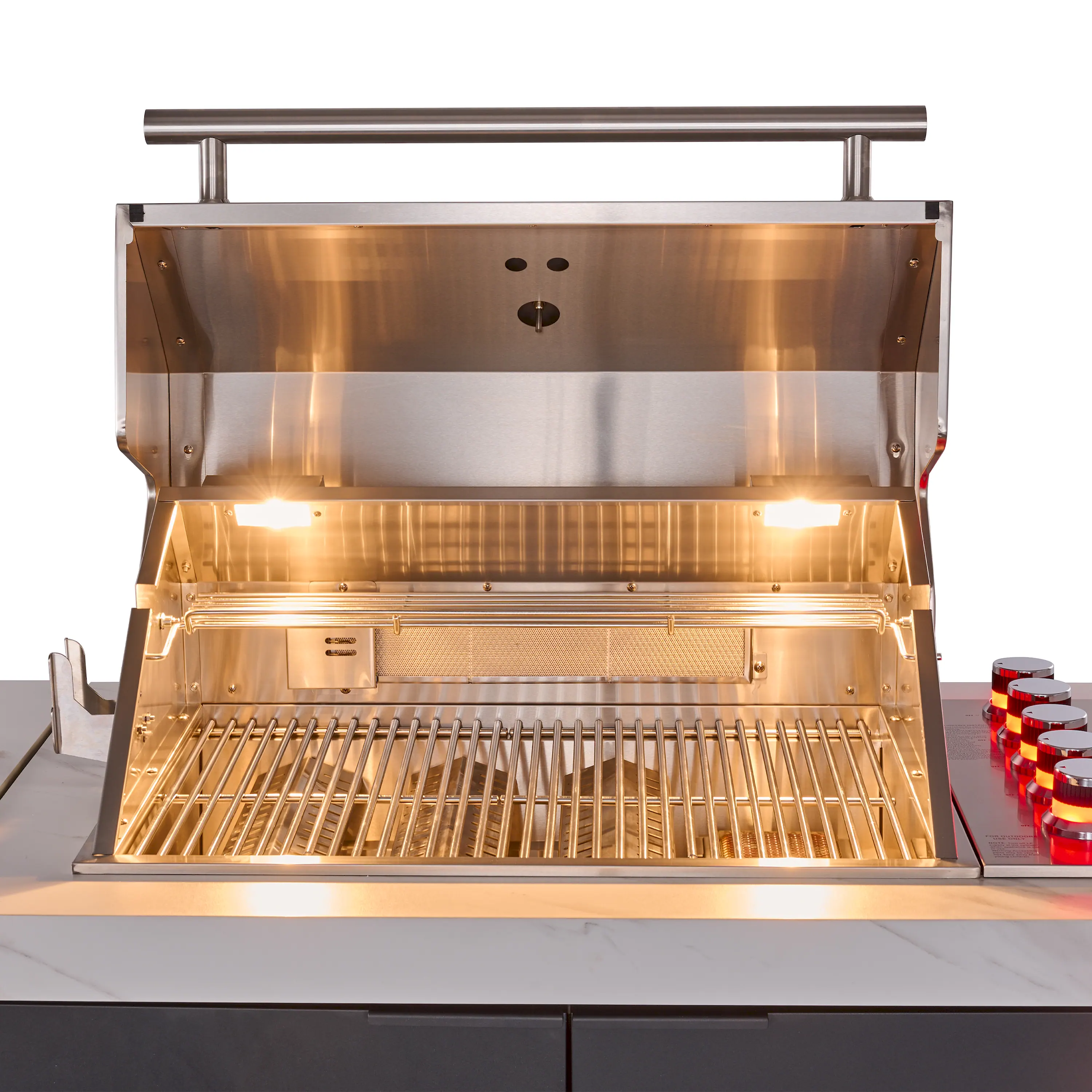 Forno Rimini Outdoor Kitchen 30-Inch BBQ 62,000 BTU, 4.8 cu.ft. Beverage Center, Stainless Steel Sink, White Countertops (FODKT2575WHT) - Image 8