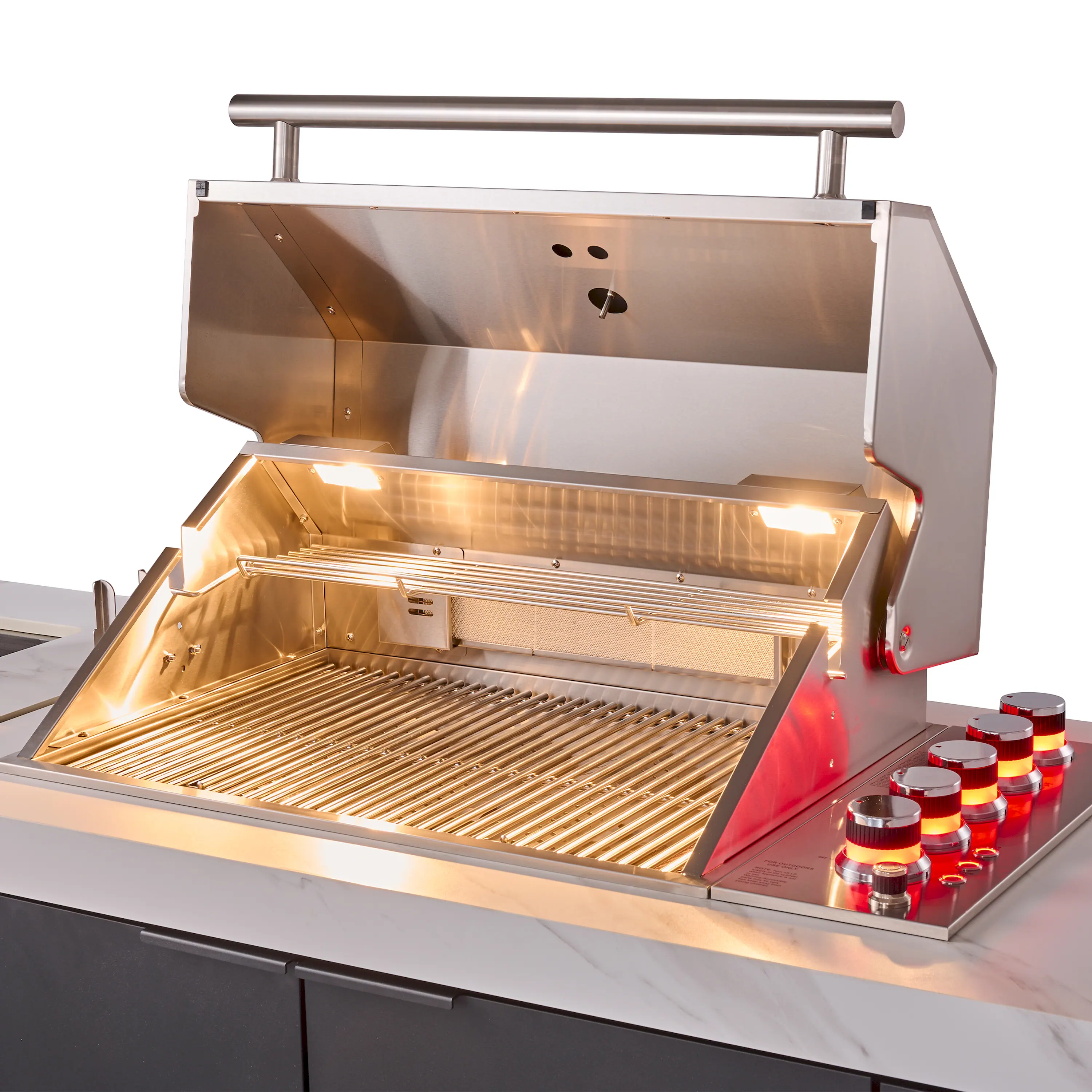 Forno Rimini Outdoor Kitchen 30-Inch BBQ 62,000 BTU, 4.8 cu.ft. Beverage Center, Stainless Steel Sink, White Countertops (FODKT2575WHT) - Image 9
