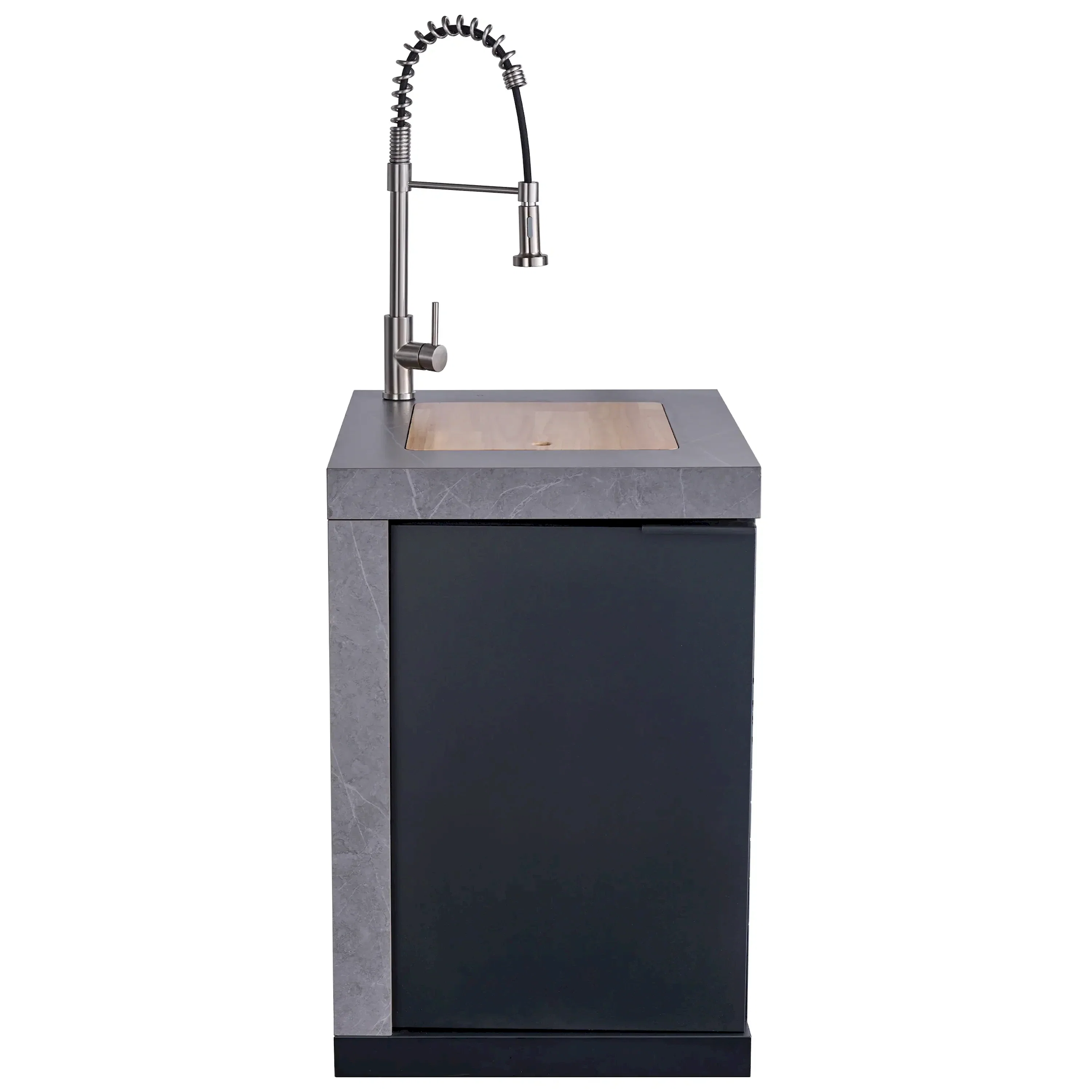Forno Rimini Outdoor Kitchen 30-Inch BBQ 62,600 BTU, 3 Burners with Sear & Rotisserie, 2.4 cu.ft. Beverage Center, Stainless Steel Sink, Black Cabinets & Gray Sintered Stone Countertop (FODKT2544BLK) - Image 18