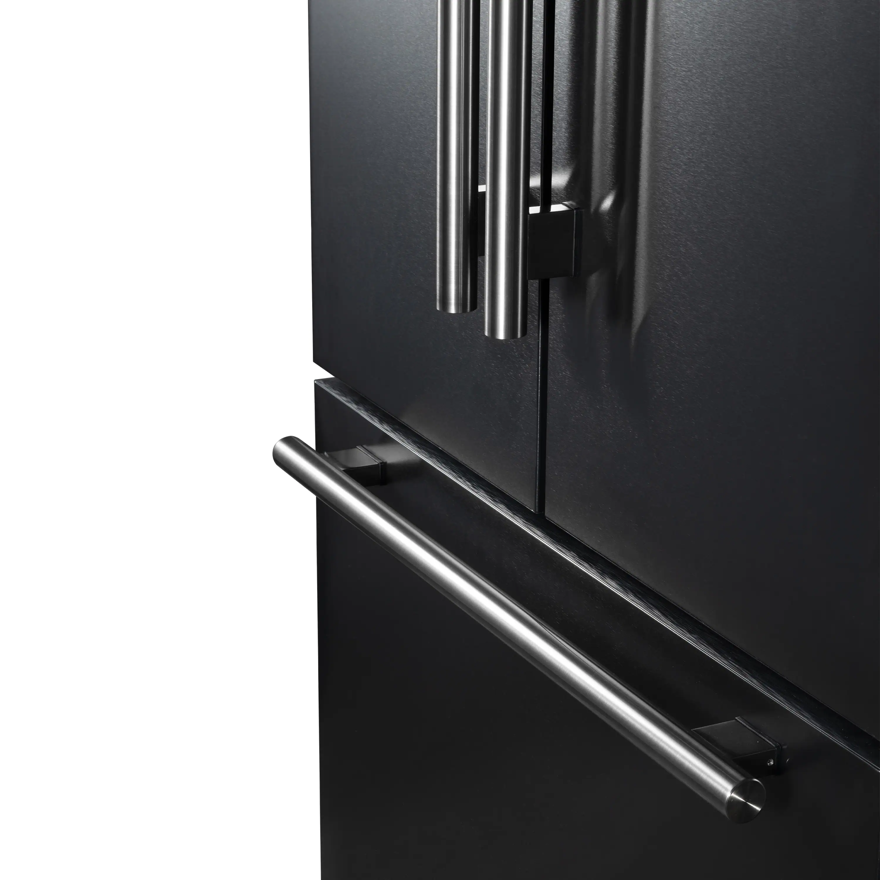 Forno Rivello 36-Inch French Door 27.4 Cu. Ft. Refrigerator with Internal Water Dispenser in Black with Stainless Steel Handles (FFFFD1783-36BLK) - Image 3