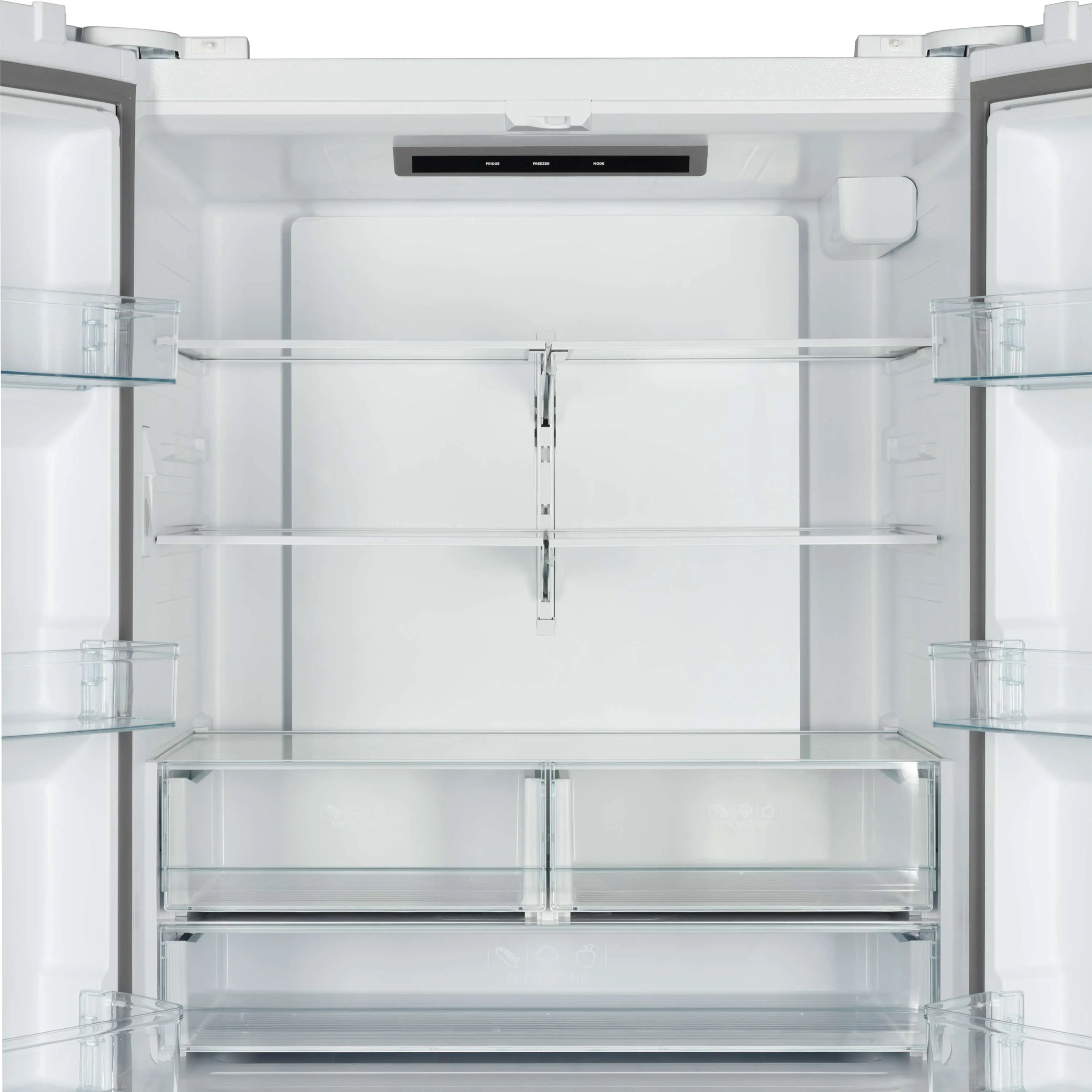 Forno Rivello 36-Inch French Door 27.4 Cu. Ft. Refrigerator with Internal Water Dispenser in White with Antique Brass Handles (FFFFD1783-36WHT) - Image 12