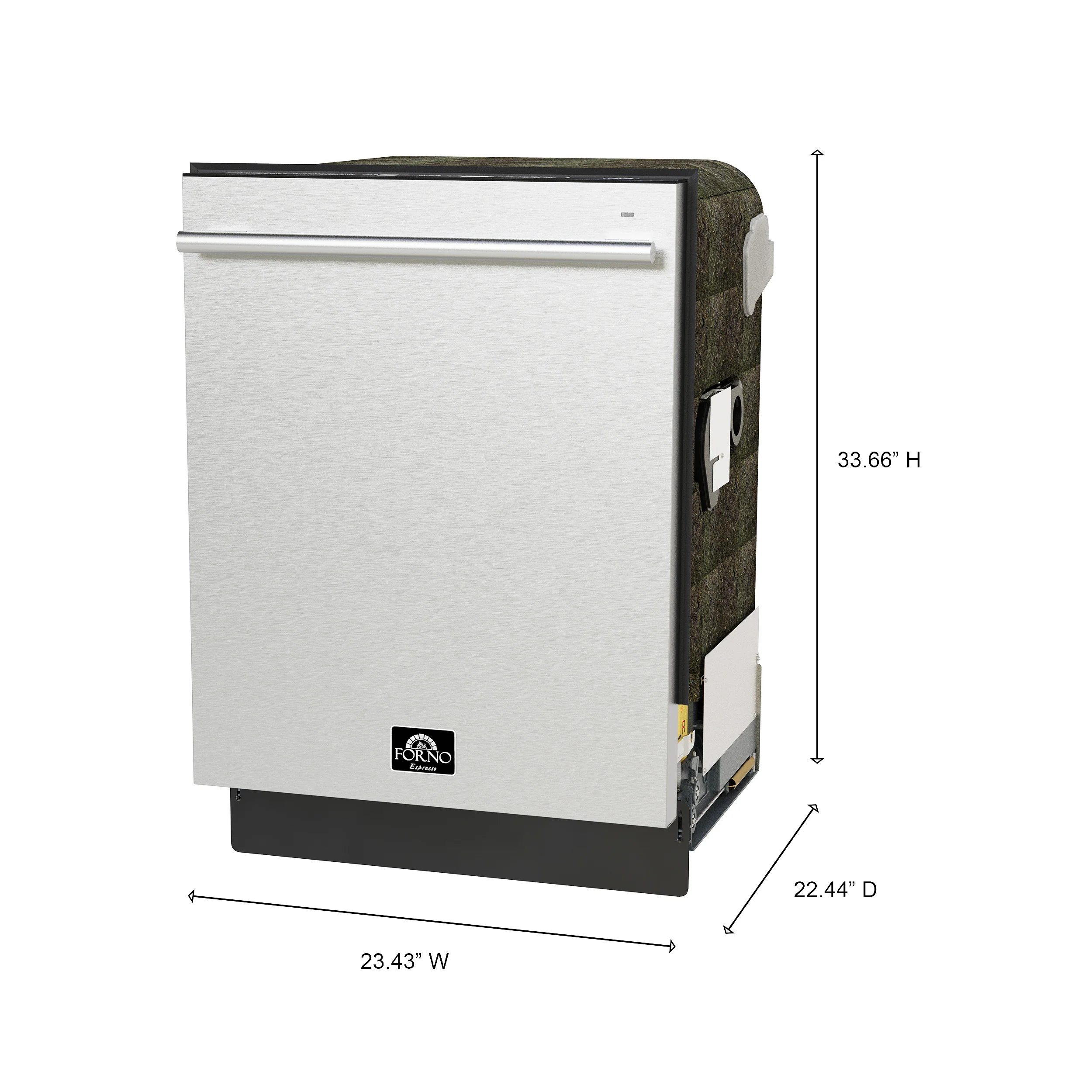 Forno Romano 24-Inch Built-In Dishwasher in Stainless Steel (FDWBI8035-24S) - Image 3
