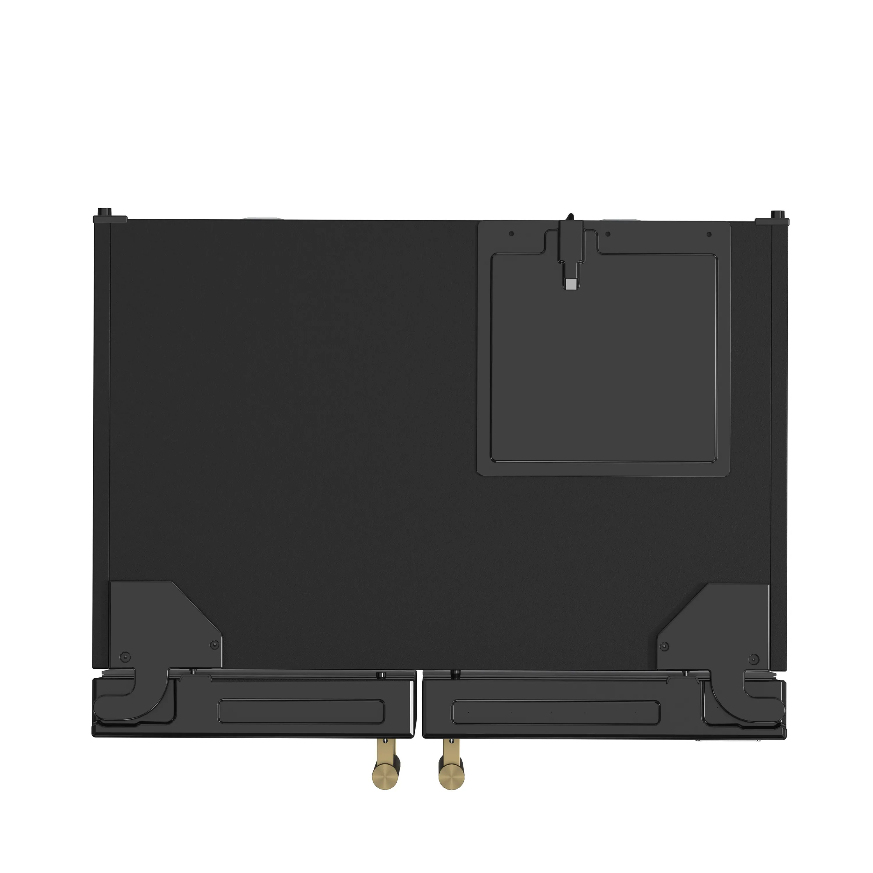 Forno Salerno Espresso 33-inch Side-by-Side 15.6 Cu.Ft. Refrigerator in Black with Antique Brass Trim (FFRBI1805-33BLK) - Image 11