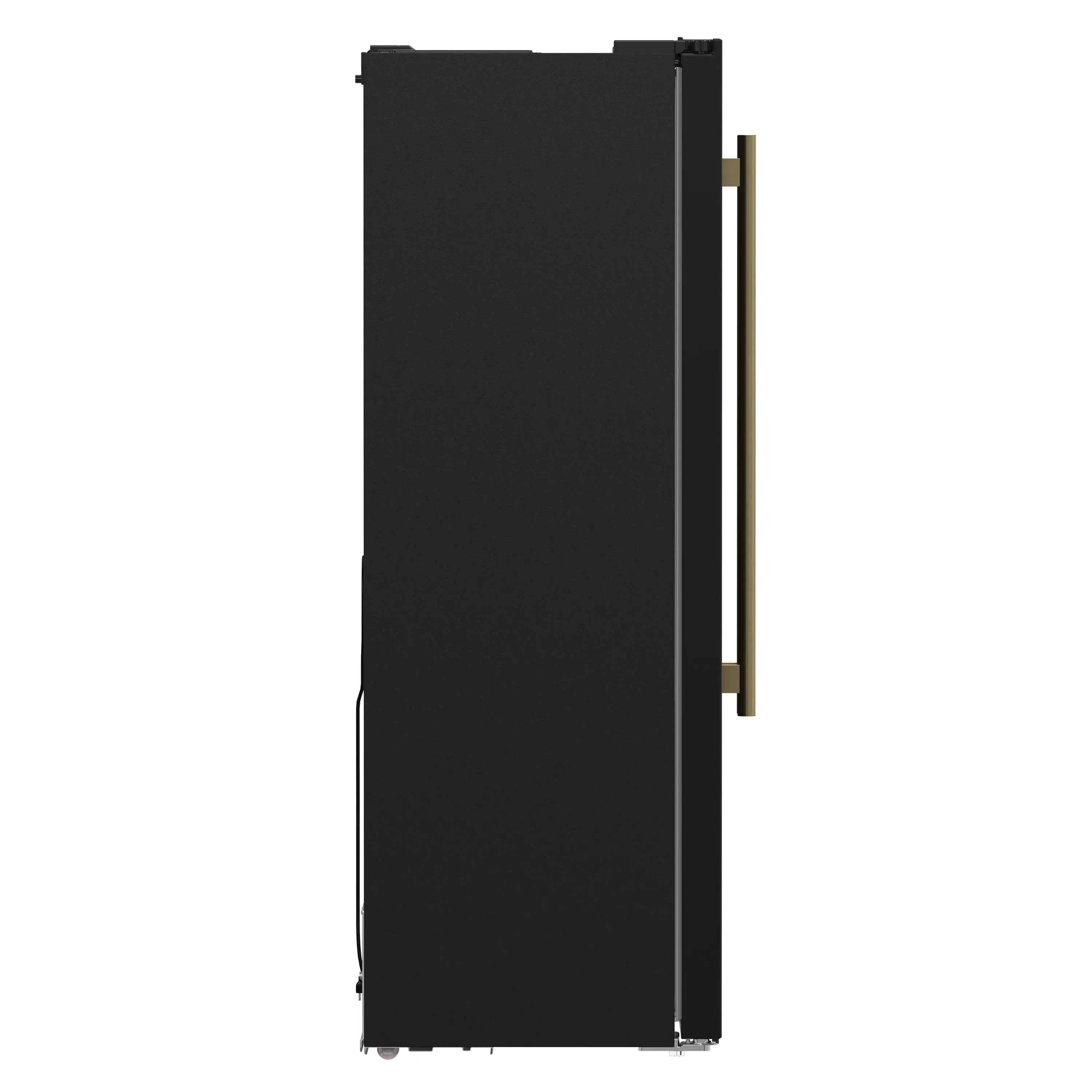 Forno Salerno Espresso 33-inch Side-by-Side 15.6 Cu.Ft. Refrigerator in Black with Antique Brass Trim (FFRBI1805-33BLK) - Image 12