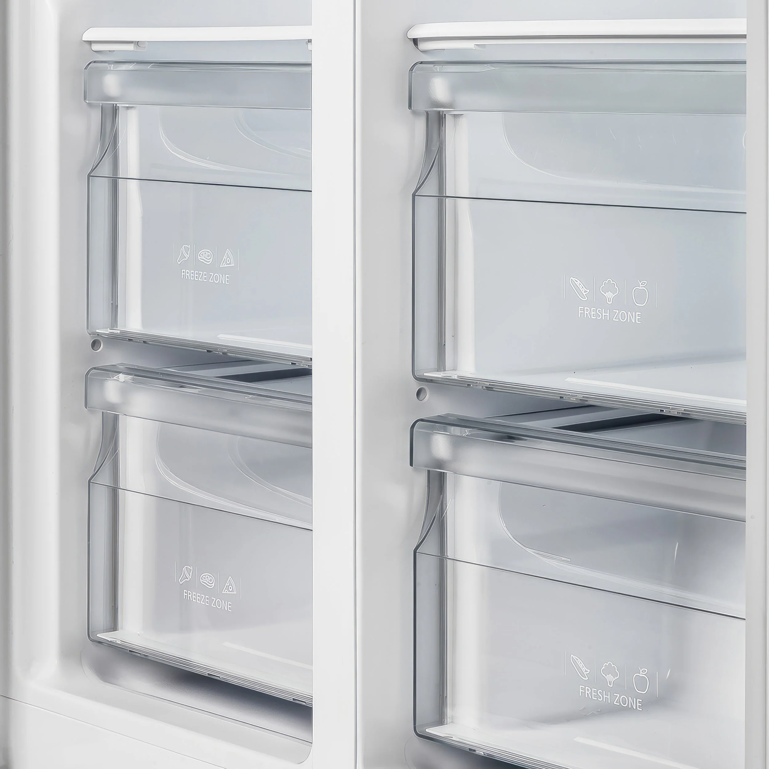 Forno Salerno Espresso 33-inch Side-by-Side 15.6 Cu.Ft. Refrigerator in White with Antique Brass Trim (FFRBI1805-33WHT) - Image 5