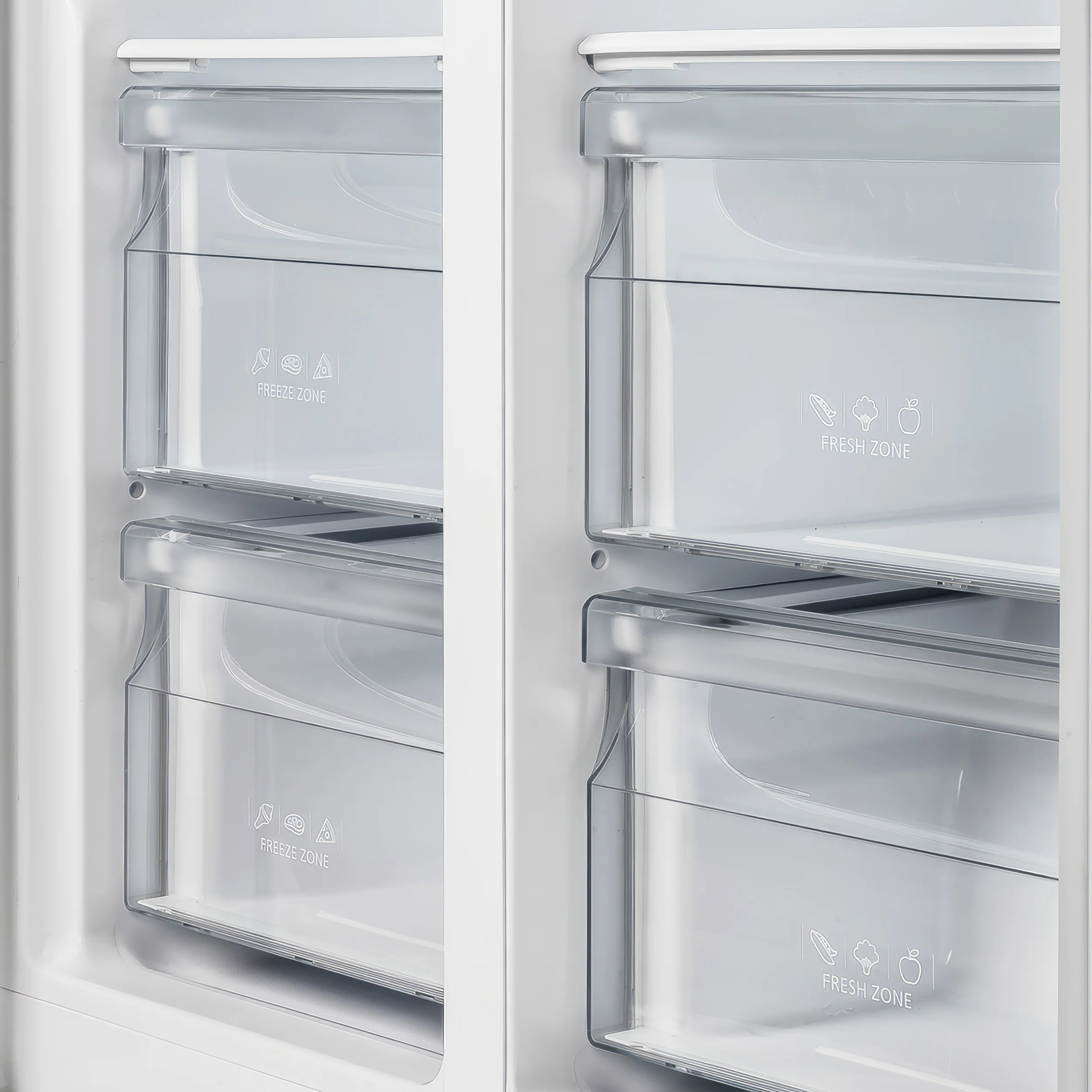 Forno Salerno Espresso 33-inch Side-by-Side 15.6 Cu.Ft. Refrigerator in White with Stainless Steel Handle (FFRBI1805-33WHT) - Image 7