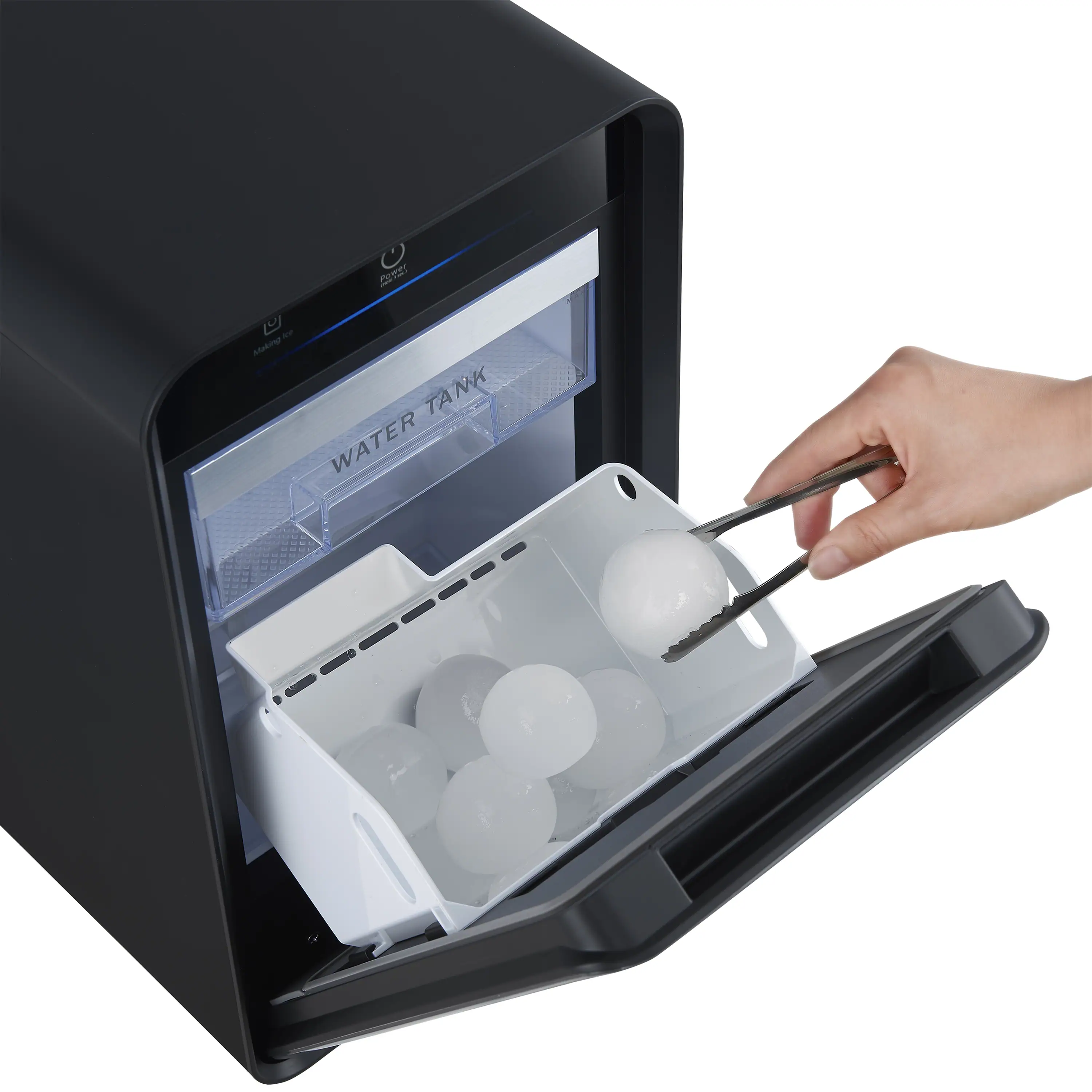 Forno Sferico 11-Inch Ice Maker in Black with 32 Clear 2-Inch Slow-Melting Spheres Daily, Stores More Than 10 Balls (FIMFS7352-11BLK) - Image 6