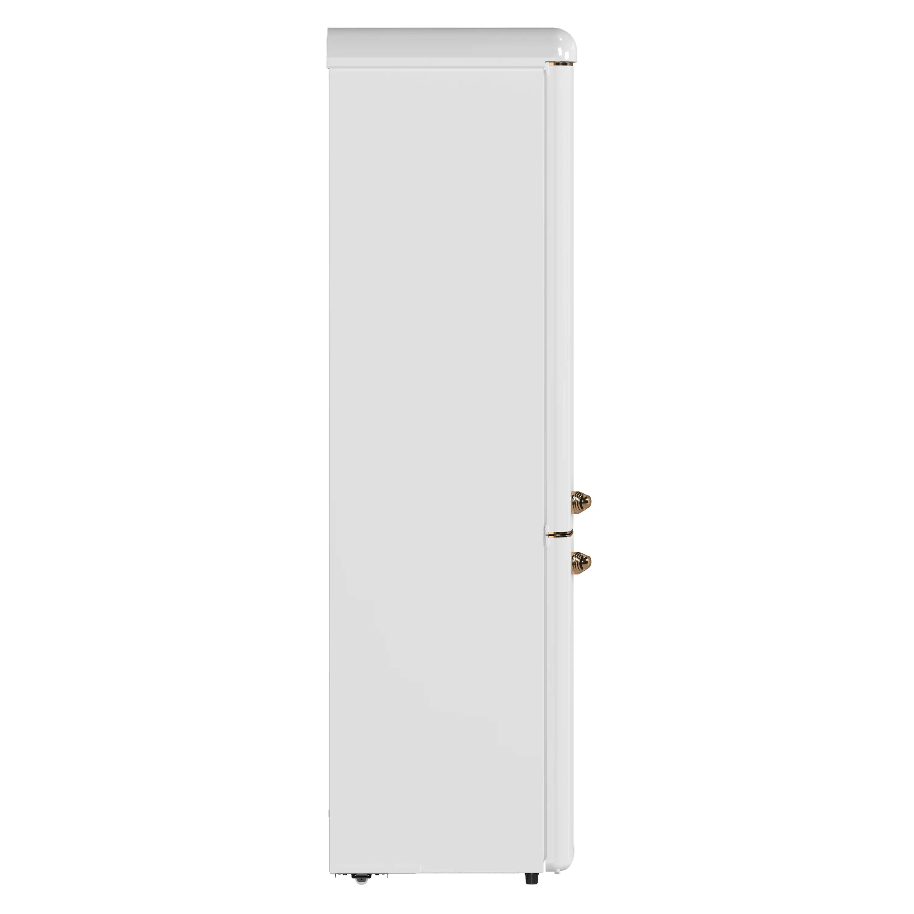Forno Storico 22-Inch 9 Cu.Ft. Retro Bottom Freezer Refrigerator in White with Copper-Tone Handle (FFFFD1745-22WHT) - Image 5