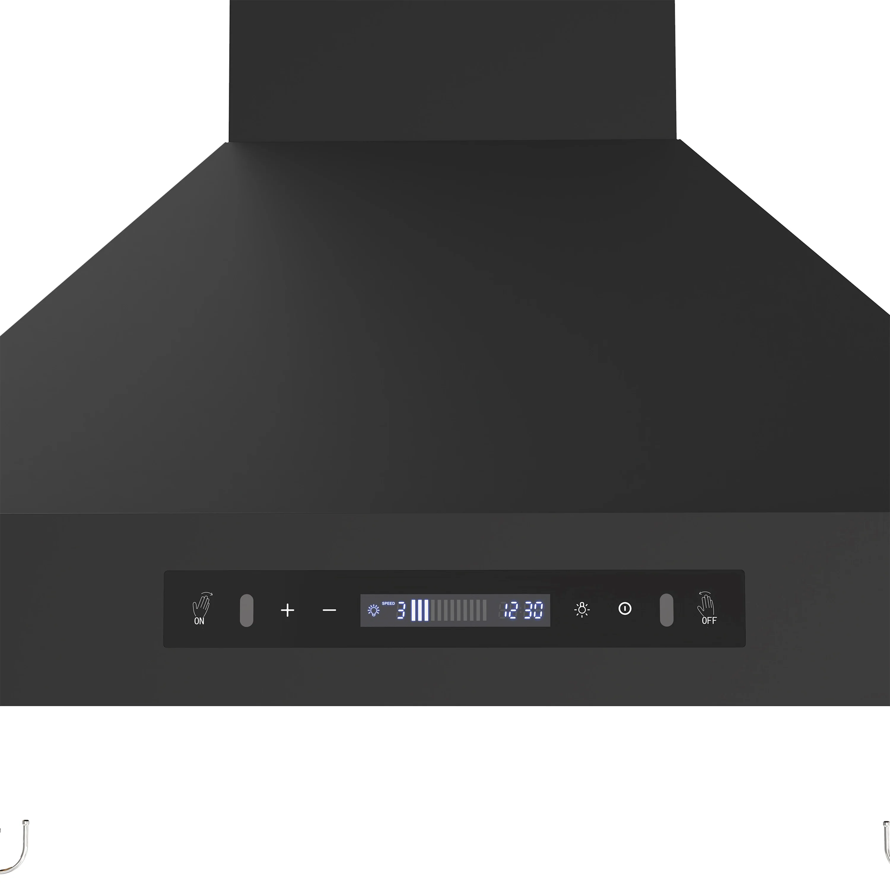 Forno Venezia 30-Inch Wall-Mounted Range Hood in Black with Antique Brass Trim (FRHWM5503-30BLK) - Image 4