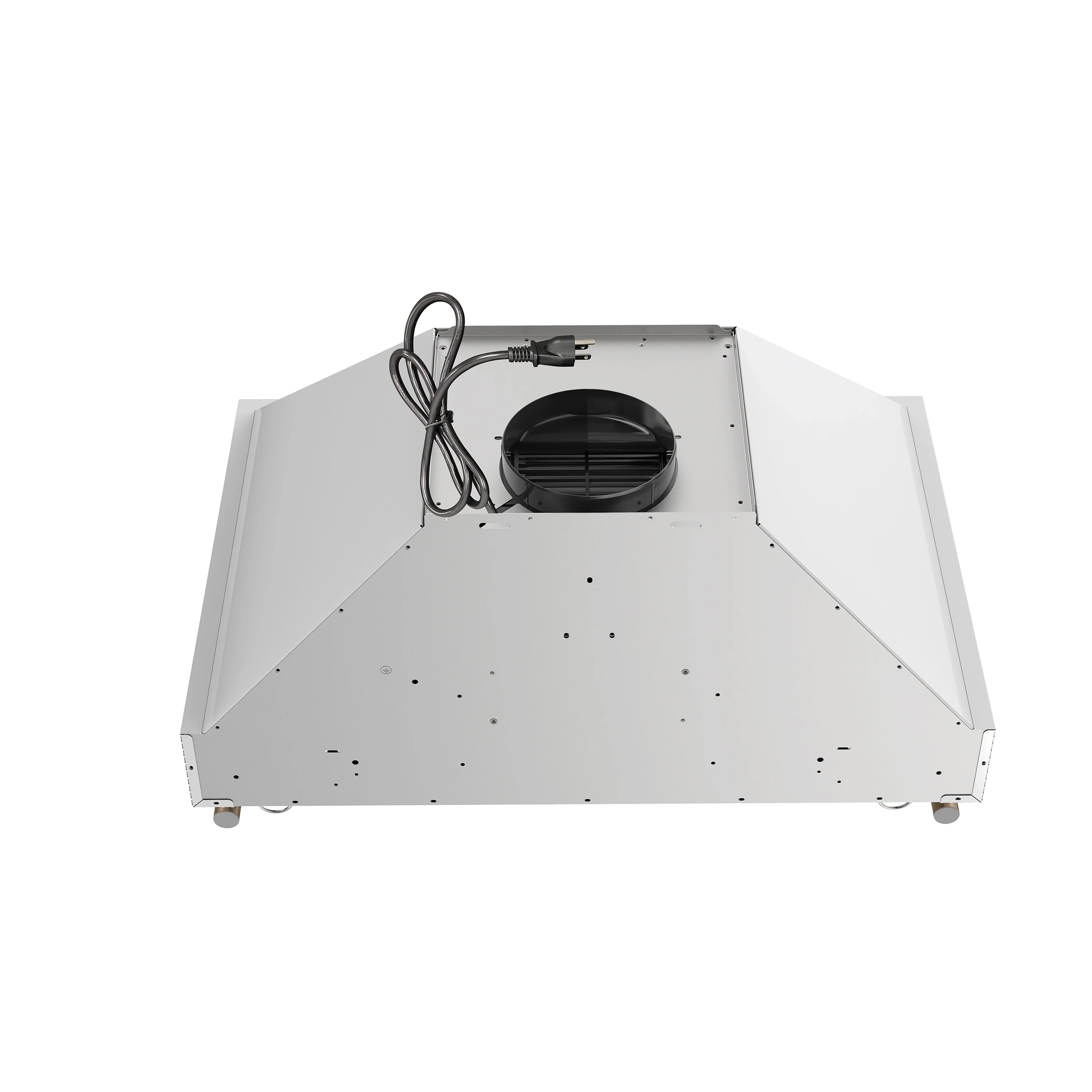 Forno Venezia 30-Inch Wall-Mounted Range Hood in White with Antique Brass Trim (FRHWM5503-30WHT) - Image 8