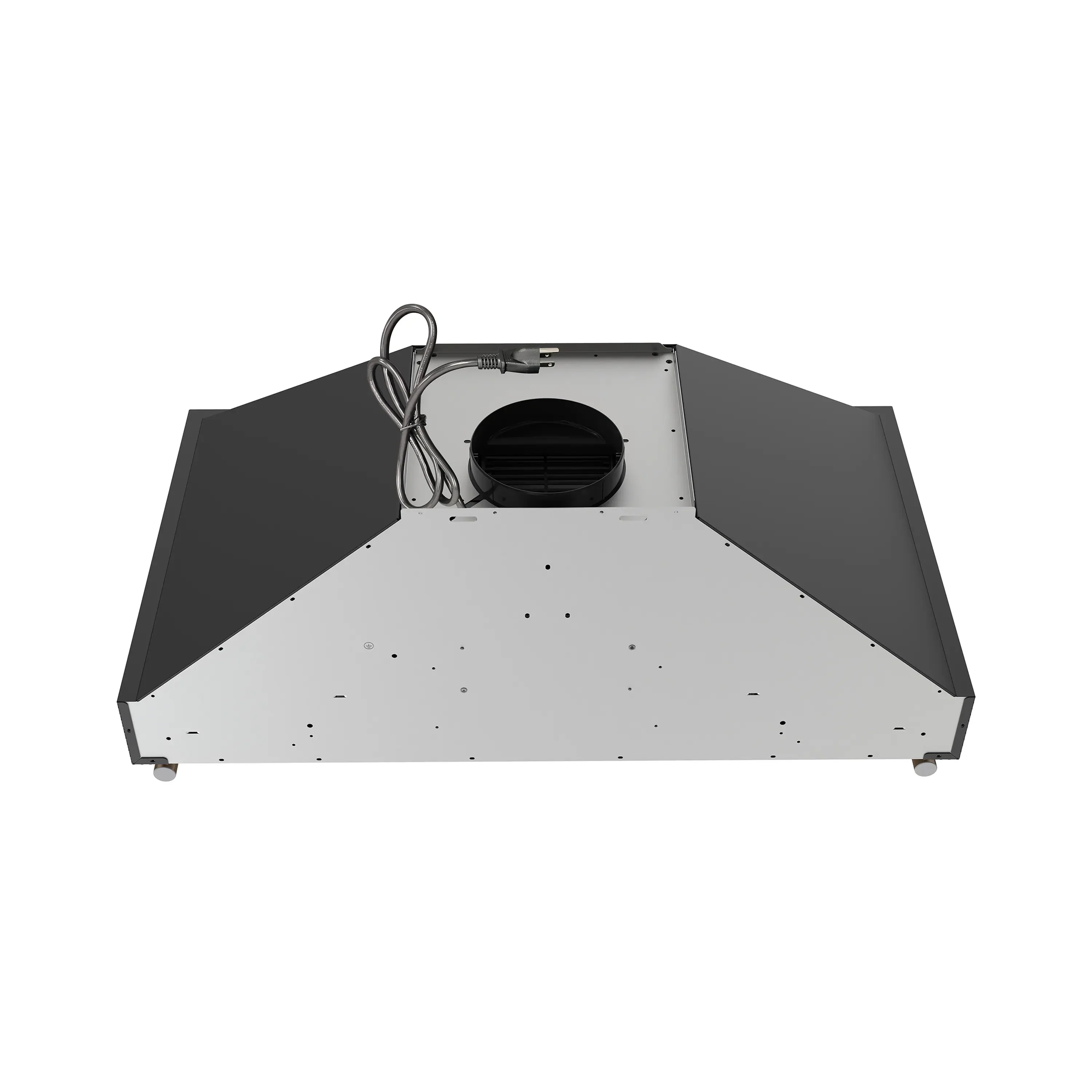 Forno Venezia 36-Inch Wall-Mounted Range Hood in Black with Antique Brass Trim (FRHWM5503-36BLK) - Image 9