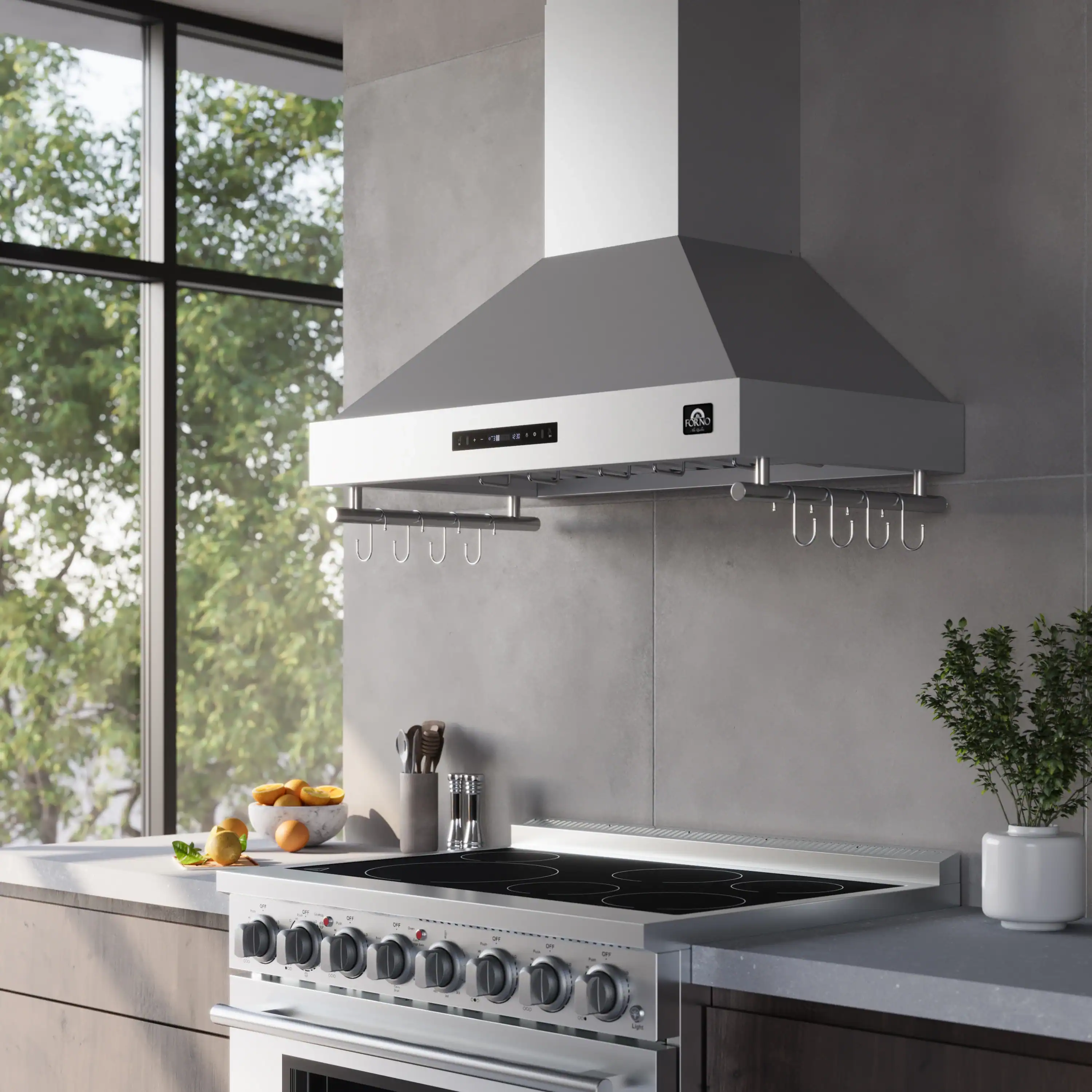 Forno Venezia 36-Inch Wall-Mounted Range Hood in Stainless Steel (FRHWM5503-36) - Image 2