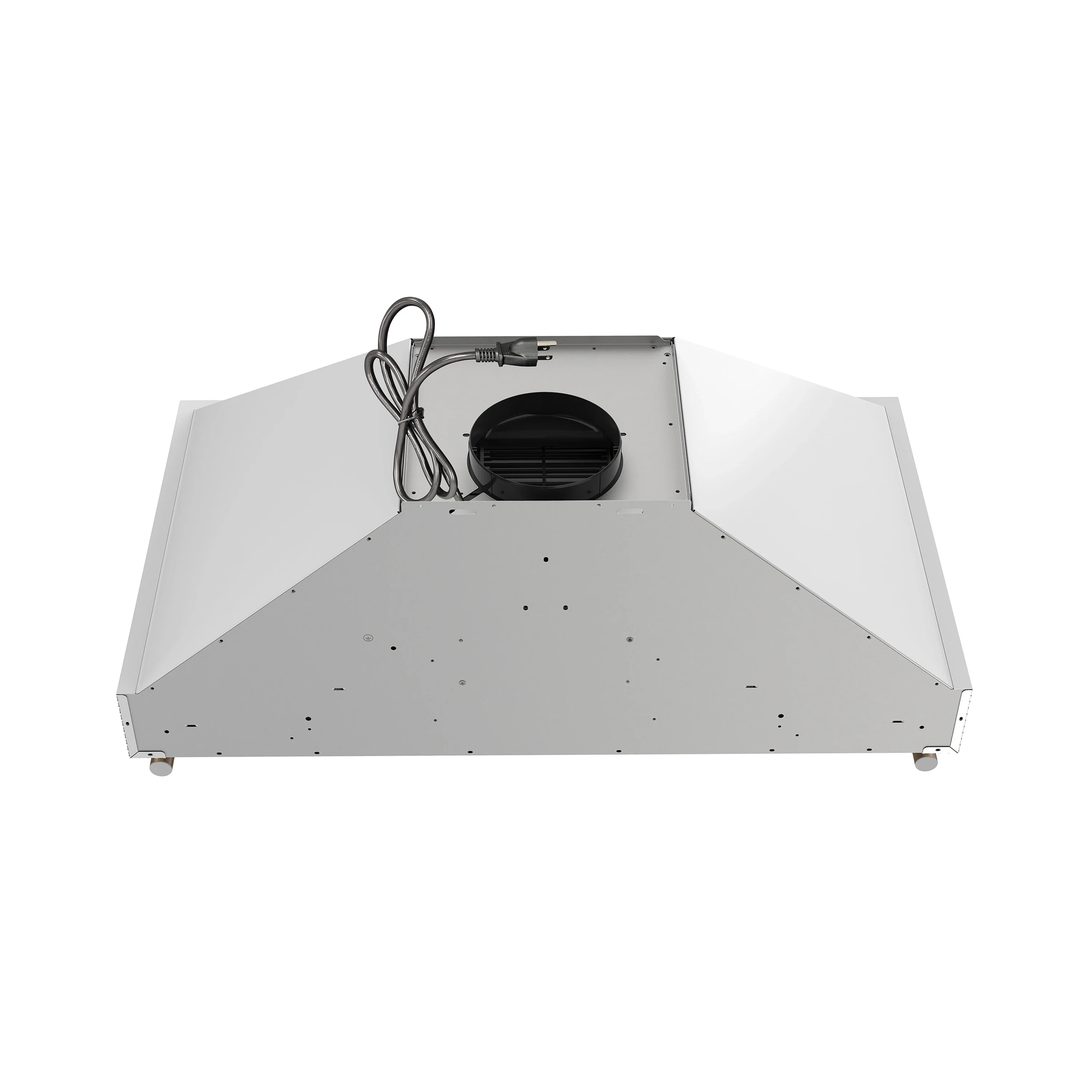 Forno Venezia 36-Inch Wall-Mounted Range Hood in White with Antique Brass Trim (FRHWM5503-36WHT) - Image 8