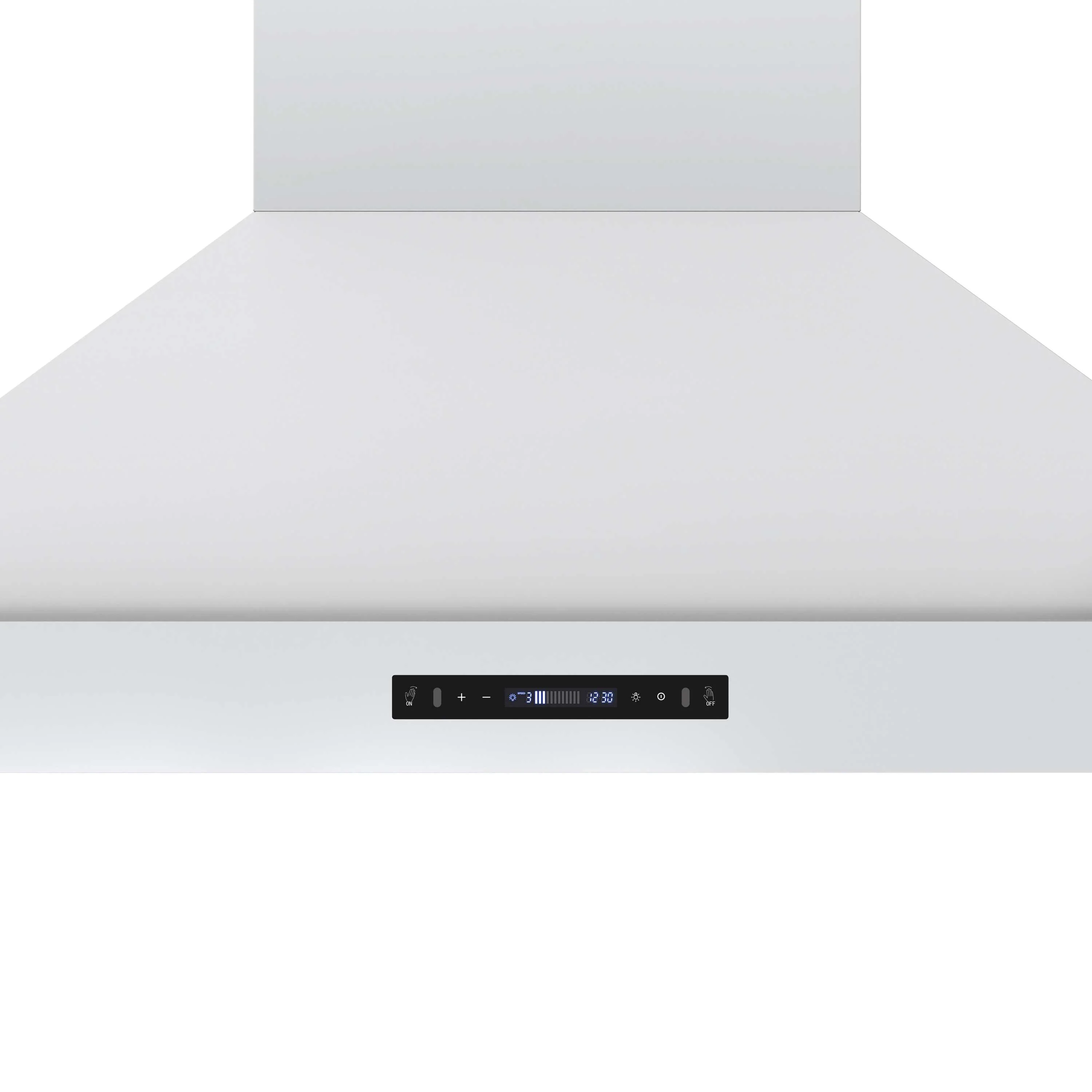 Forno Venezia 48-Inch Wall Mounted Range Hood with Touch Controls and Baffle Filters in White with Antique Brass Handle (FRHWM5503-48WHT) - Image 6
