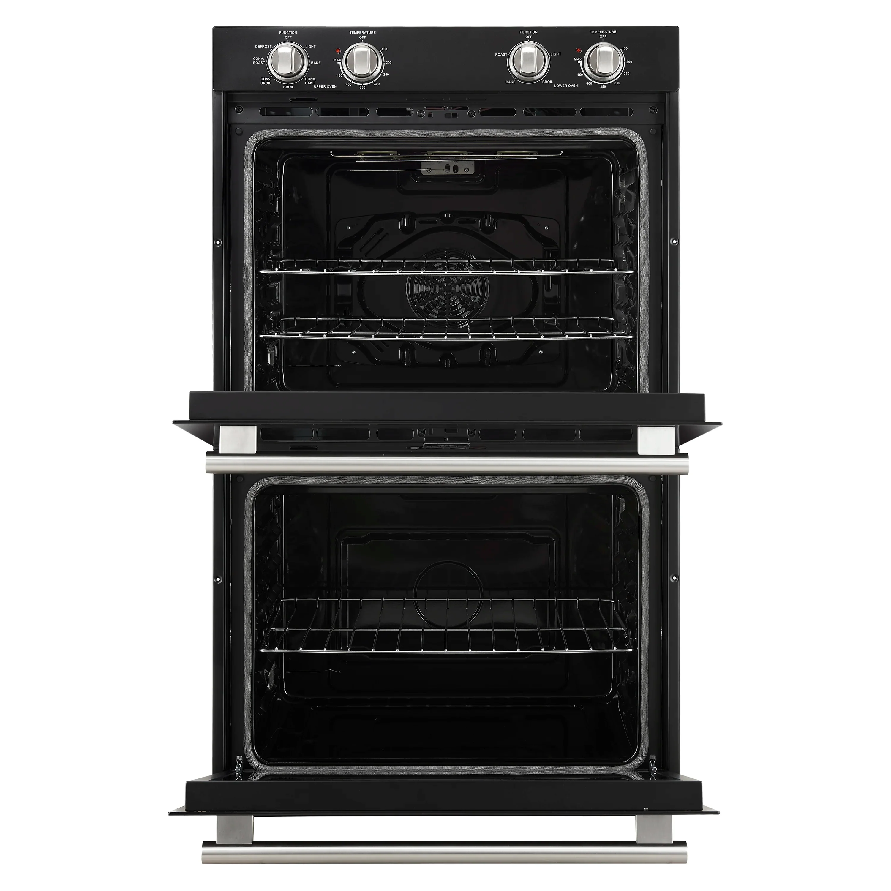 Forno Vomero 30-Inch Double Wall Oven with 10 cu.ft Total Capacity in Black with Stainless Steel Handle (FBOEL1324-30BLK) - Image 4