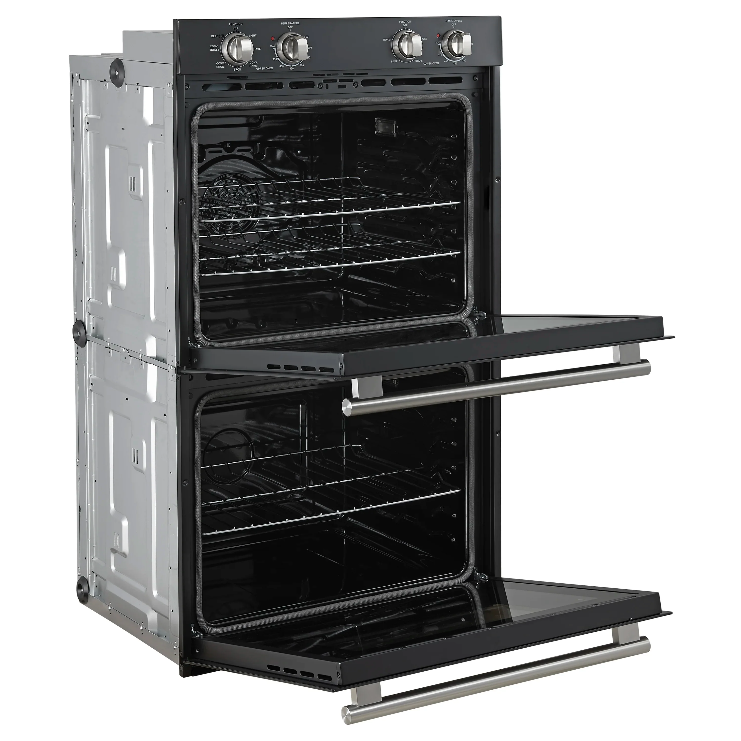 Forno Vomero 30-Inch Double Wall Oven with 10 cu.ft Total Capacity in Black with Stainless Steel Handle (FBOEL1324-30BLK) - Image 5