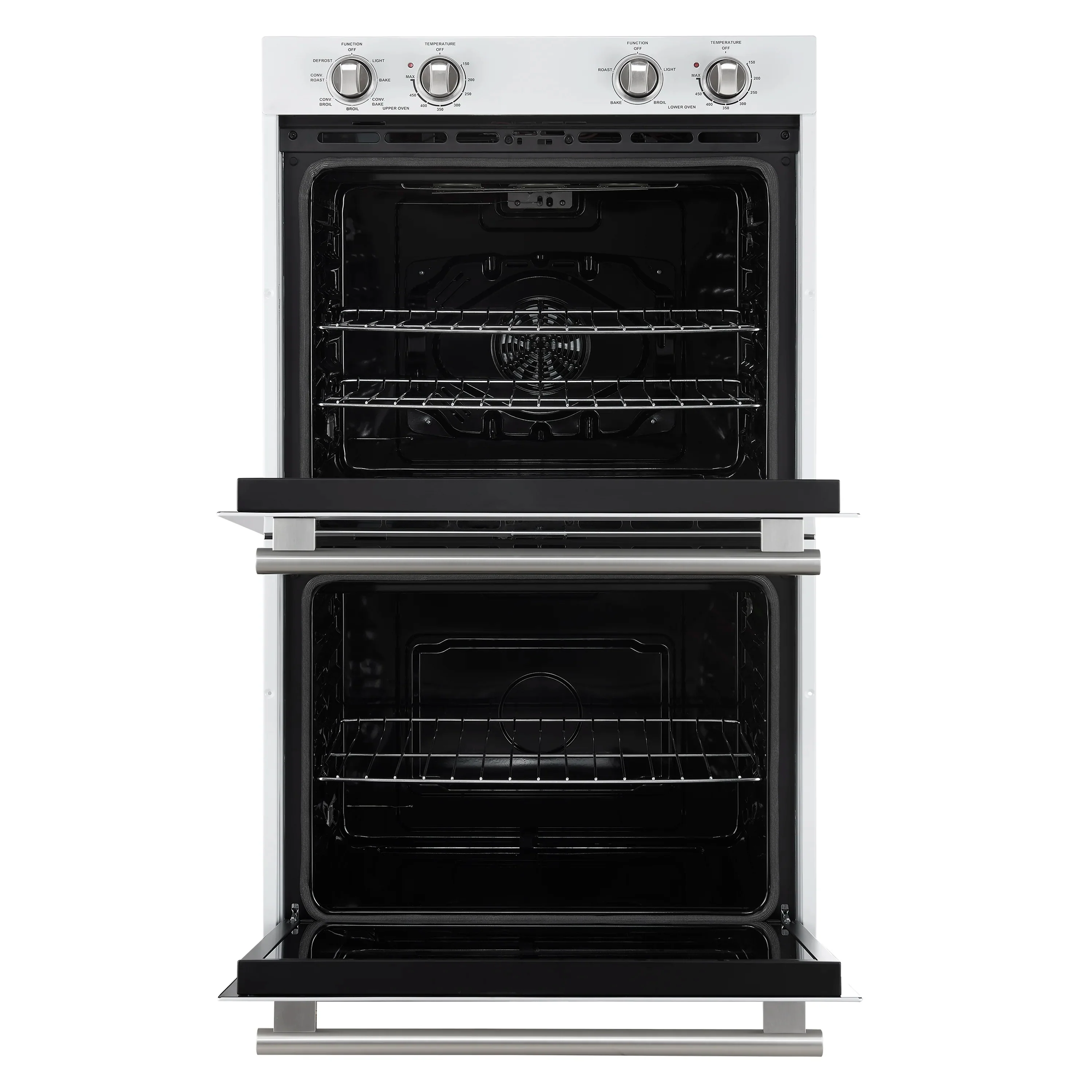 Forno Vomero 30-Inch Double Wall Oven with 10 cu.ft Total Capacity in White with Stainless Steel Handle (FBOEL1324-30WHT) - Image 4