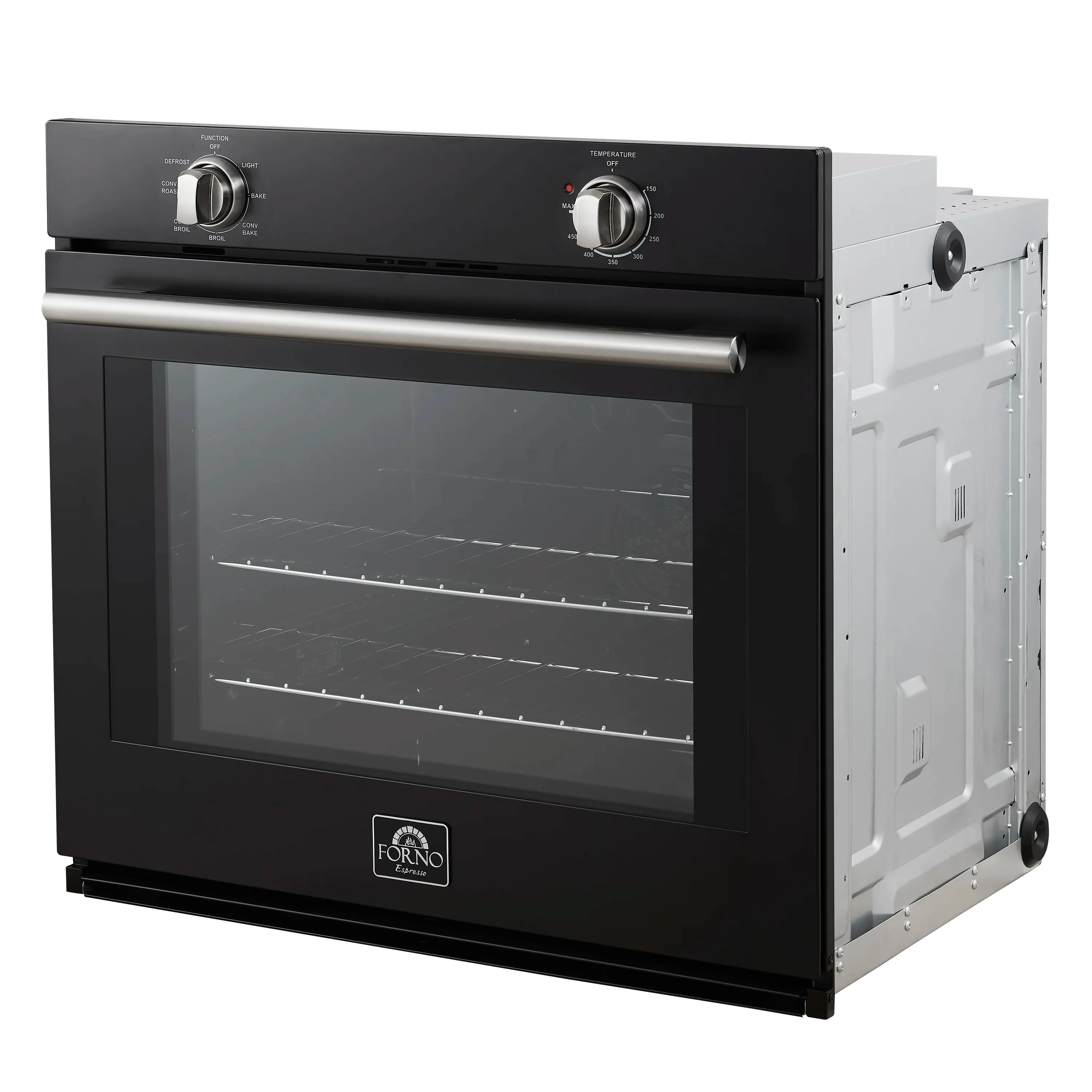 Forno Vomero 30-Inch Wall Oven with 5 cu.ft Total Capacity in Black with Stainless Steel Handle (FBOEL1370-30BLK) - Image 5