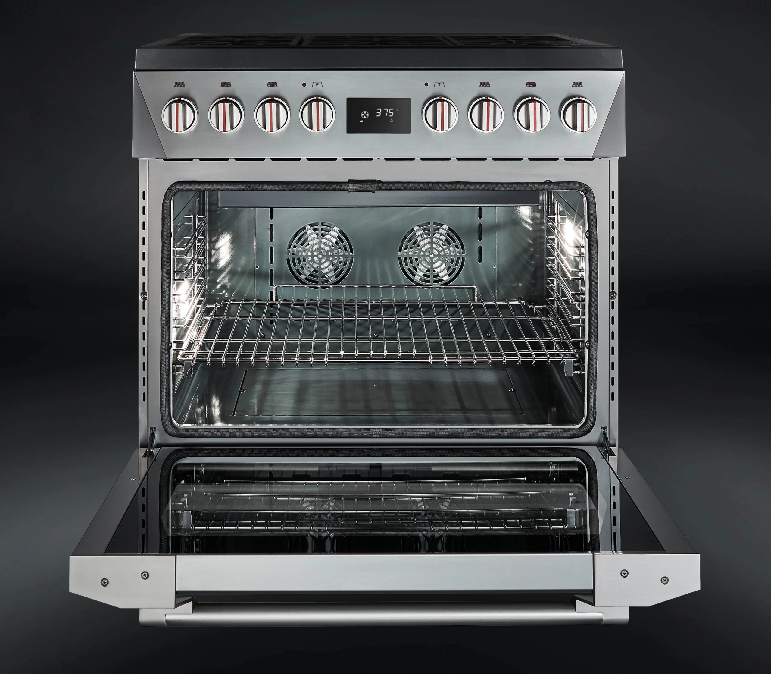 Forza 36-Inch Professional Dual Fuel Range in Dinamico Blue (FR366DF-B) - Image 3