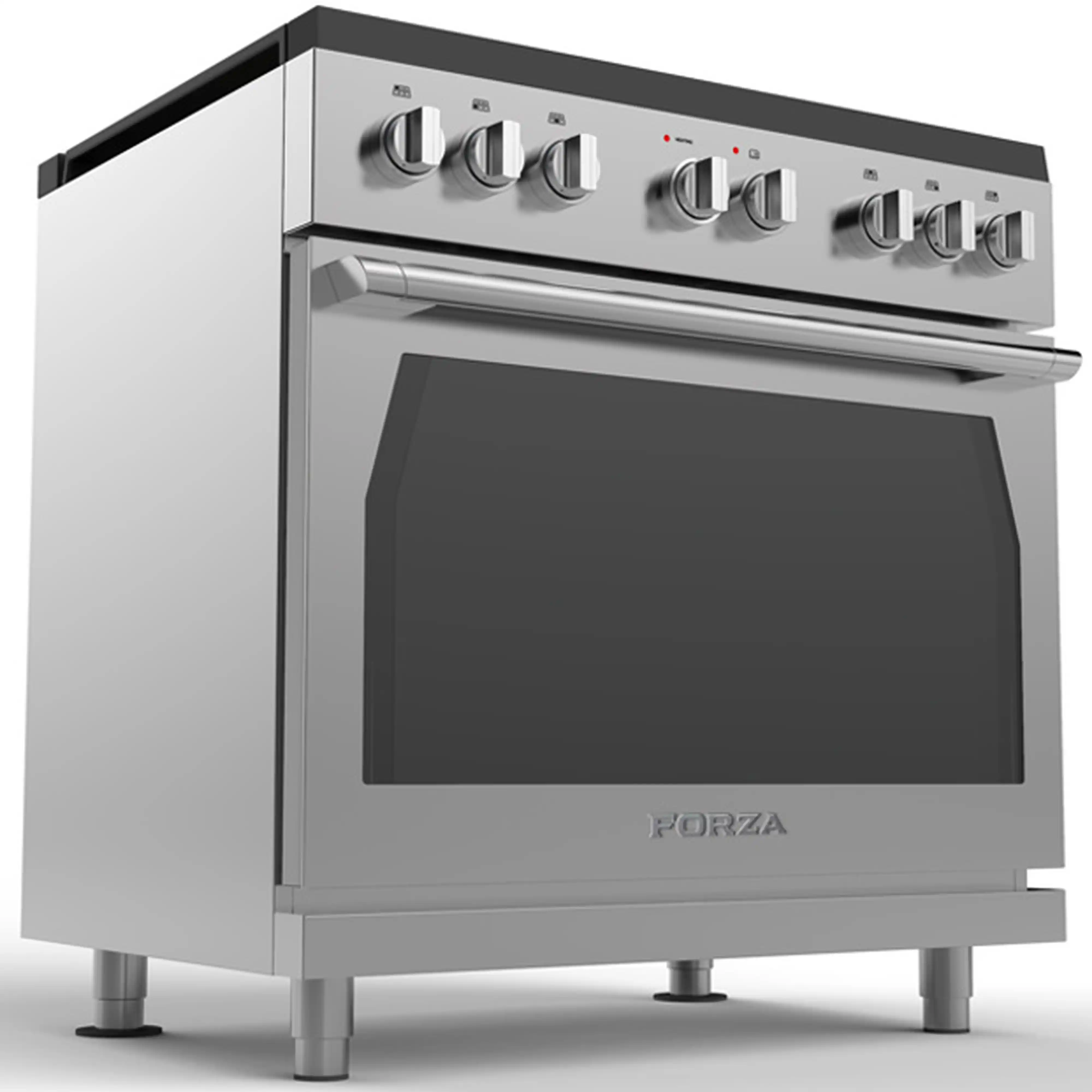Forza 4-Piece Appliance Package - 36-Inch Gas Range, Under Cabinet Range Hood, 24-Inch Dishwasher and Refrigerator in Stainless Steel - Image 3