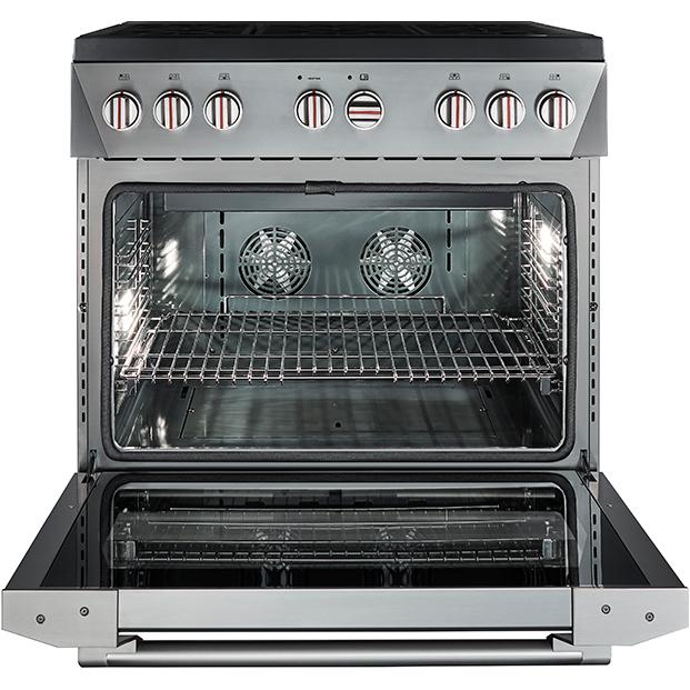 Forza 4-Piece Appliance Package - 36-Inch Gas Range, Under Cabinet Range Hood, 24-Inch Dishwasher and Refrigerator in Stainless Steel - Image 5