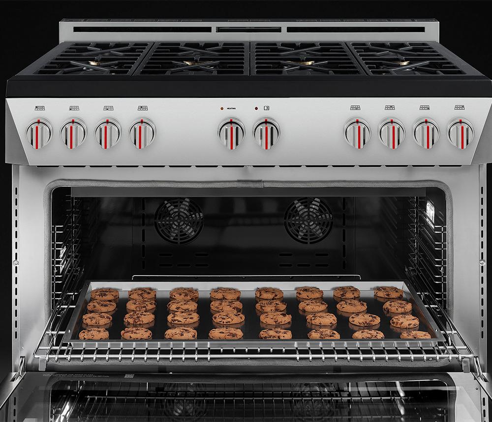 Forza 4-Piece Appliance Package - 48-Inch Gas Range, 18-Inch Tall Range Hood, 24-Inch Dishwasher and Refrigerator in Stainless Steel - Image 8