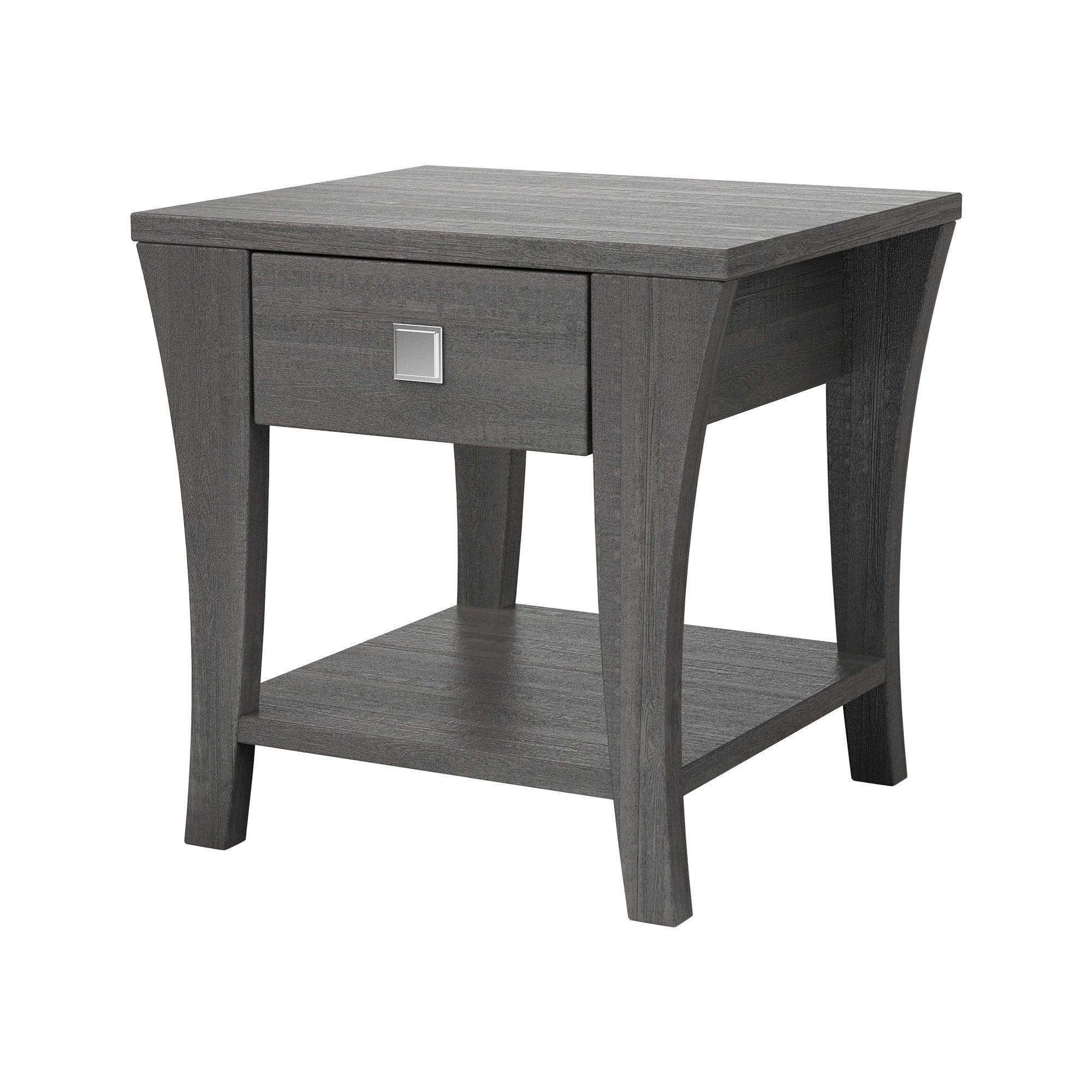 Parrot Uncle Furniture of America Amity End Table, Gray (CM4085E-PU) - Image 9