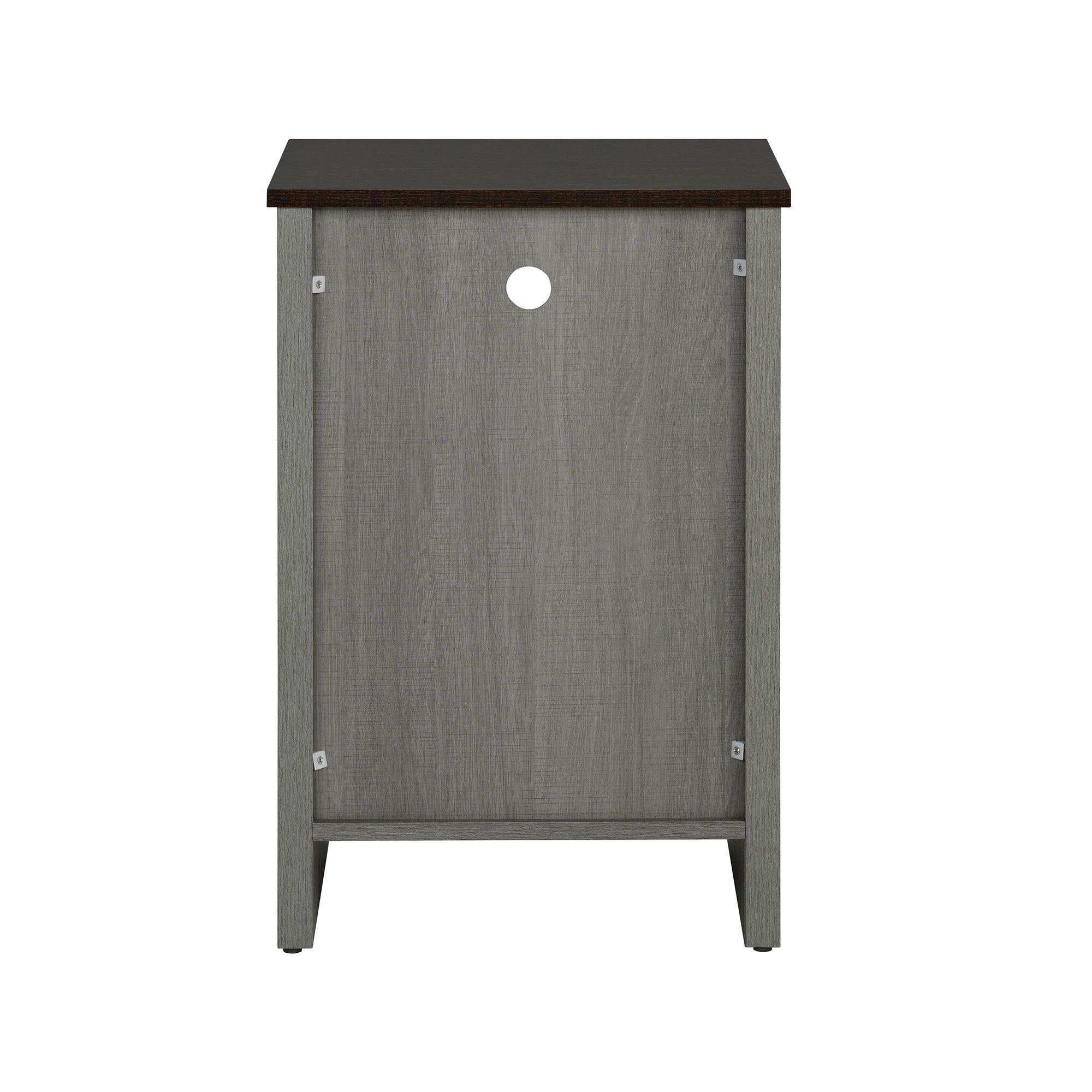 Parrot Uncle Furniture of America Farmhouse Grey 16-Inch Side Table with Barn Door and Open Shelf (SL-AC4002-PU) - Image 10