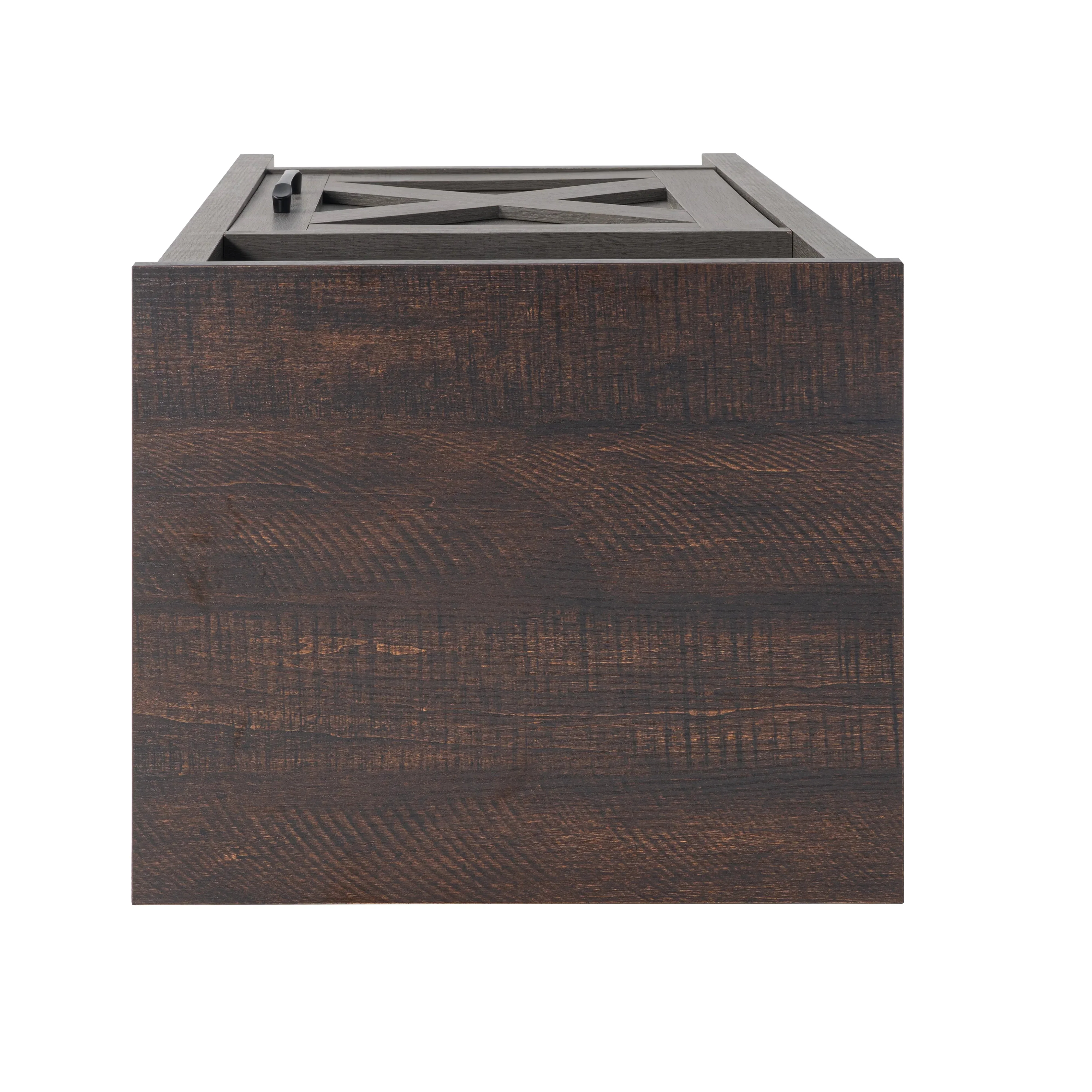 Parrot Uncle Furniture of America Farmhouse Grey 16-Inch Side Table with Barn Door and Open Shelf (SL-AC4002-PU) - Image 12