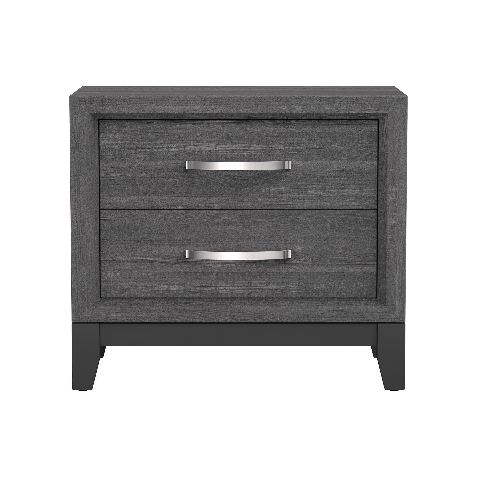 Parrot Uncle Furniture of America Lucien 23" Modern Wood Nightstand with 2 Drawers - Image 2