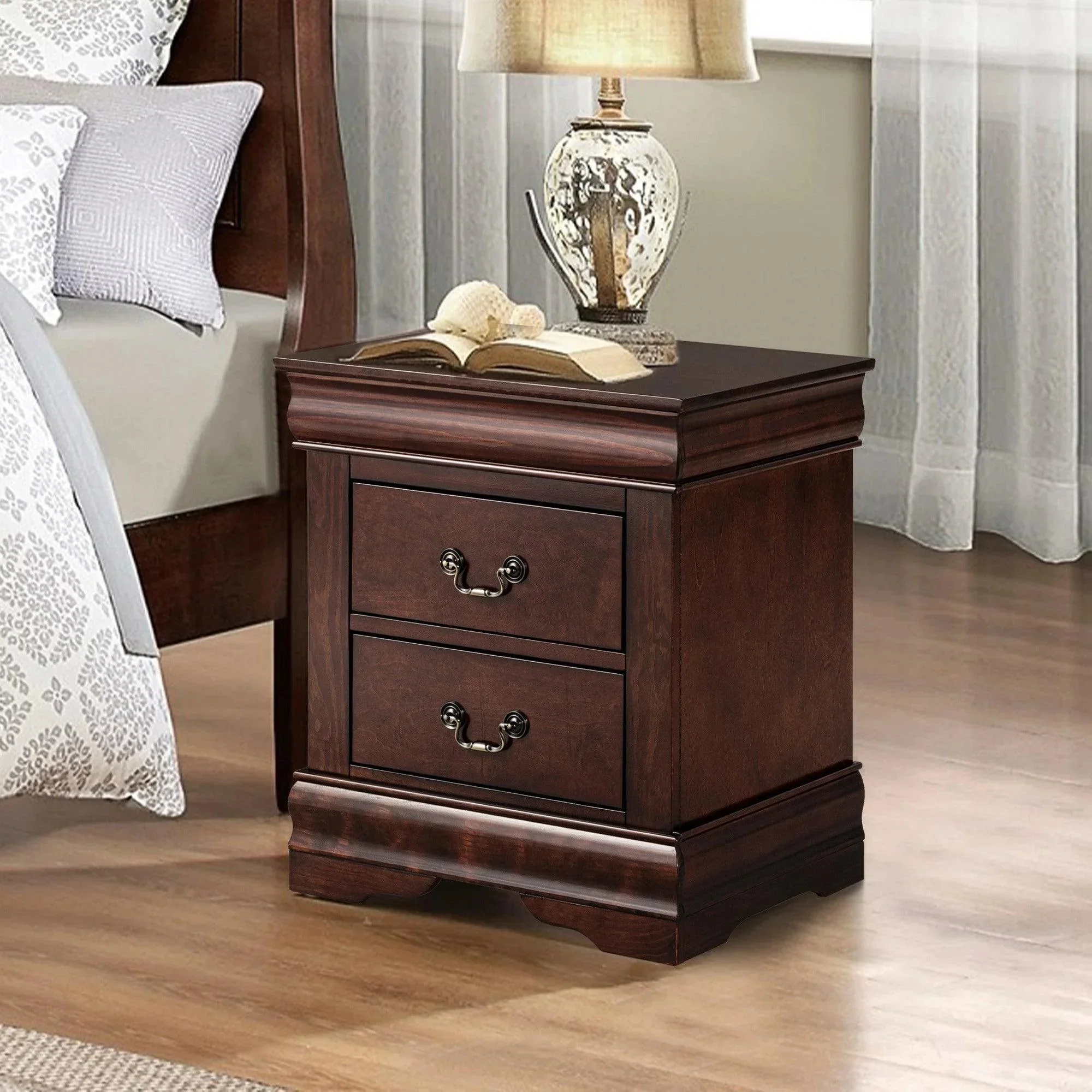 Parrot Uncle Furniture of America Night Stand Louis Philippe - Image 19