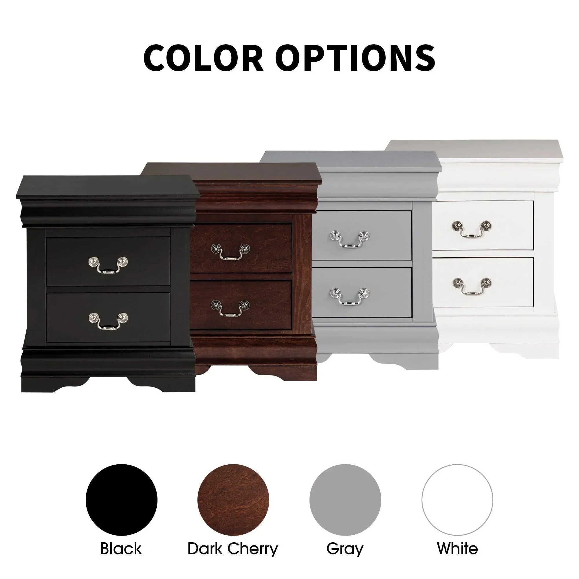 Parrot Uncle Furniture of America Night Stand Louis Philippe - Image 8