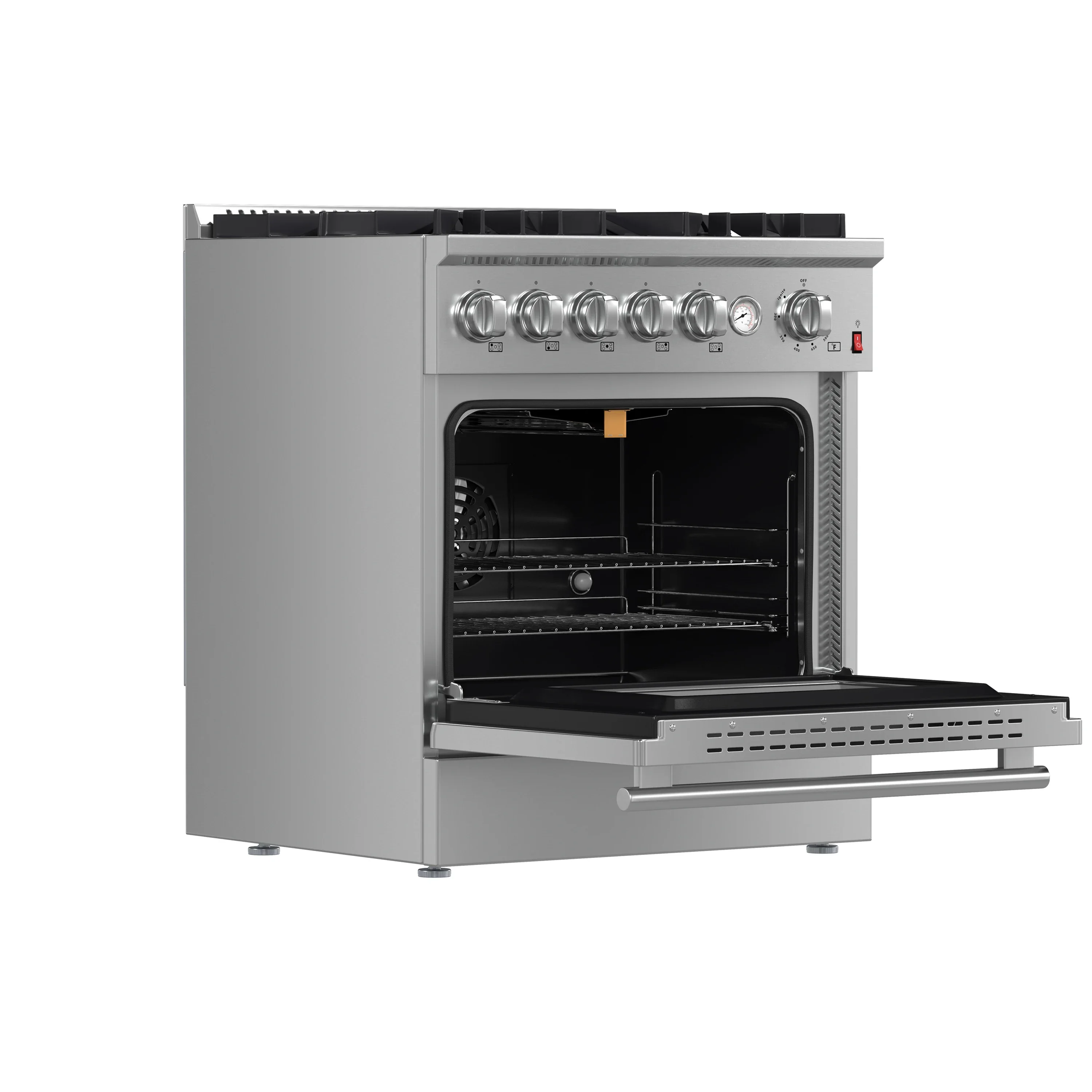 Forno Giovanni 30-inch Gas Range with 5 Gas Burners, 4.32 cu.ft. Convection Gas Oven with Temperature Gauge in Stainless Steel (FFSGS6274-30) - Image 6