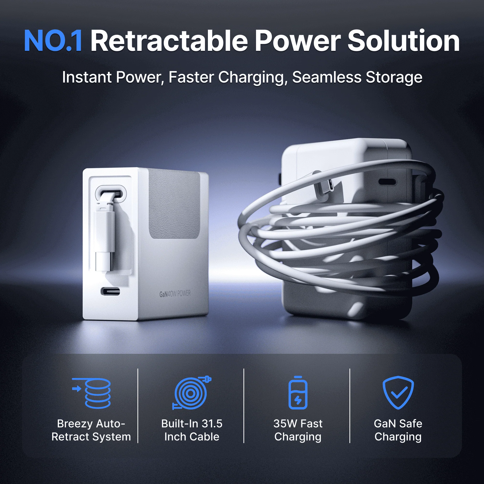 Giraffe Tools 40W Gitryin Retractable Charger for 3C Devices - Image 2