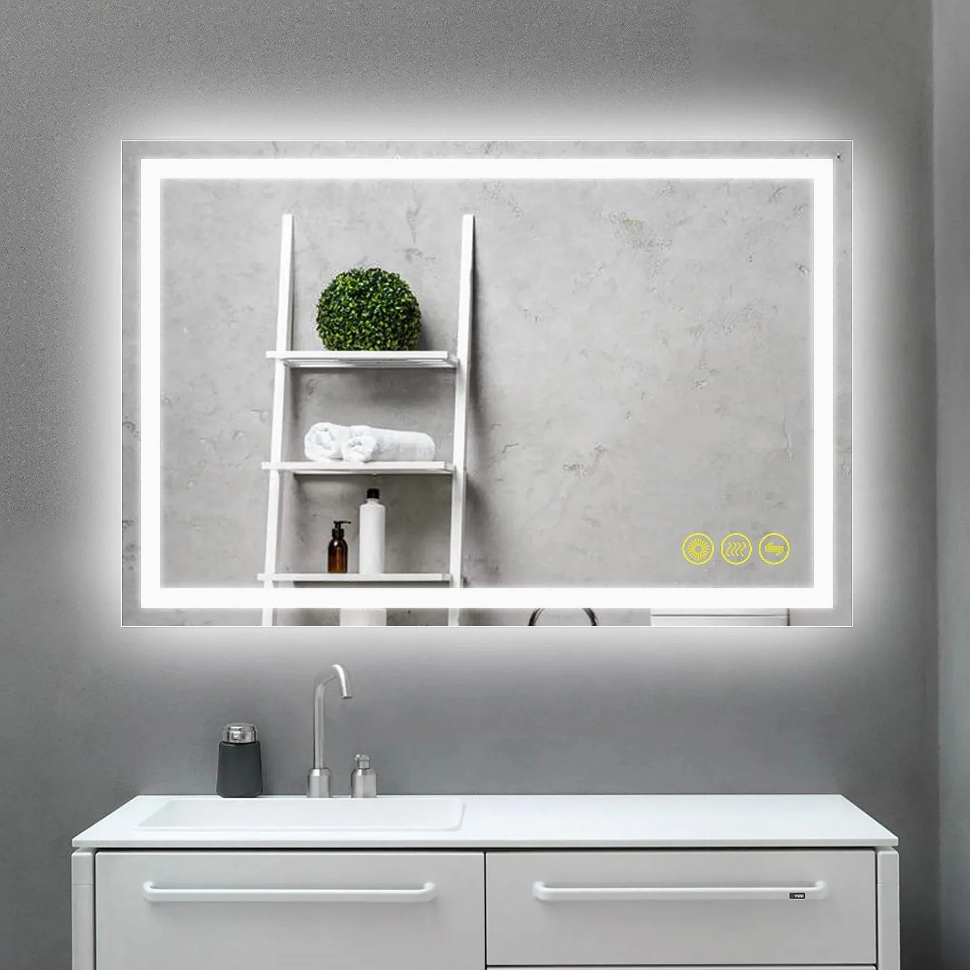 Parrot Uncle GlareGuard Anti-Fog Bathroom Led Mirror Backlit Illuminated Mirror Touch Switch Dimmable - Image 15