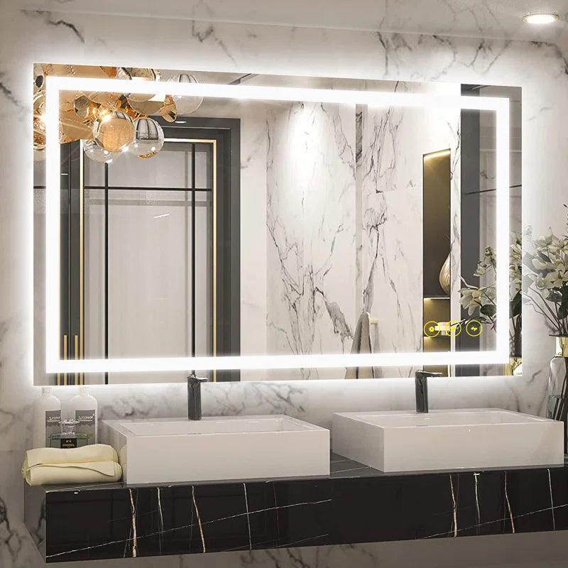 Parrot Uncle GlareGuard Anti-Fog Bathroom Led Mirror Backlit Illuminated Mirror Touch Switch Dimmable - Image 31