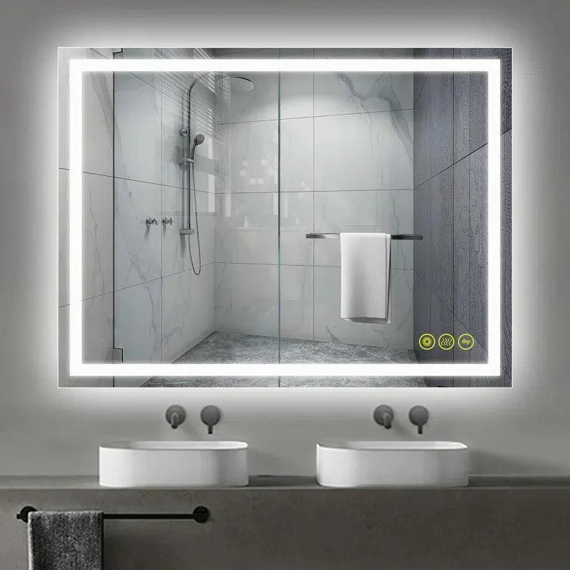 Parrot Uncle GlareGuard Anti-Fog Bathroom Led Mirror Backlit Illuminated Mirror Touch Switch Dimmable - Image 7