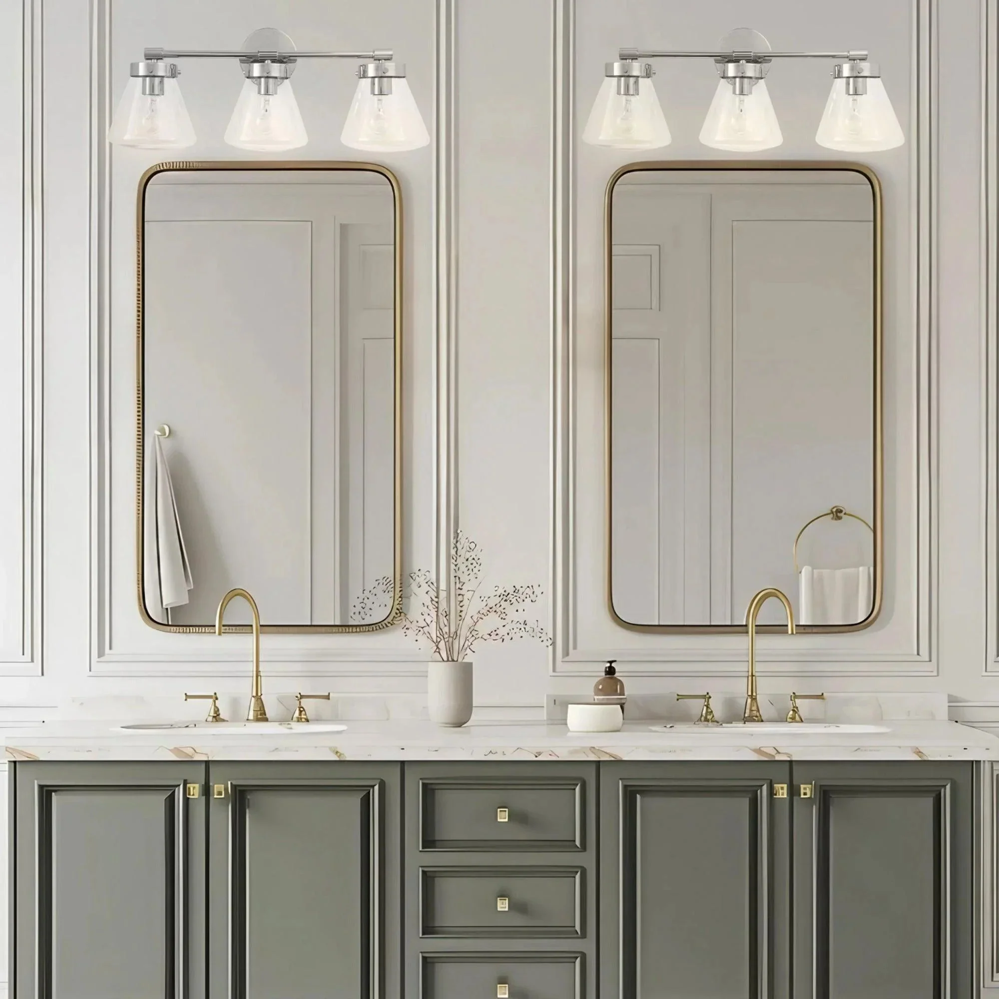 Parrot Uncle Gleam Modern 3-Light Dimmable Vanity Light - Image 5