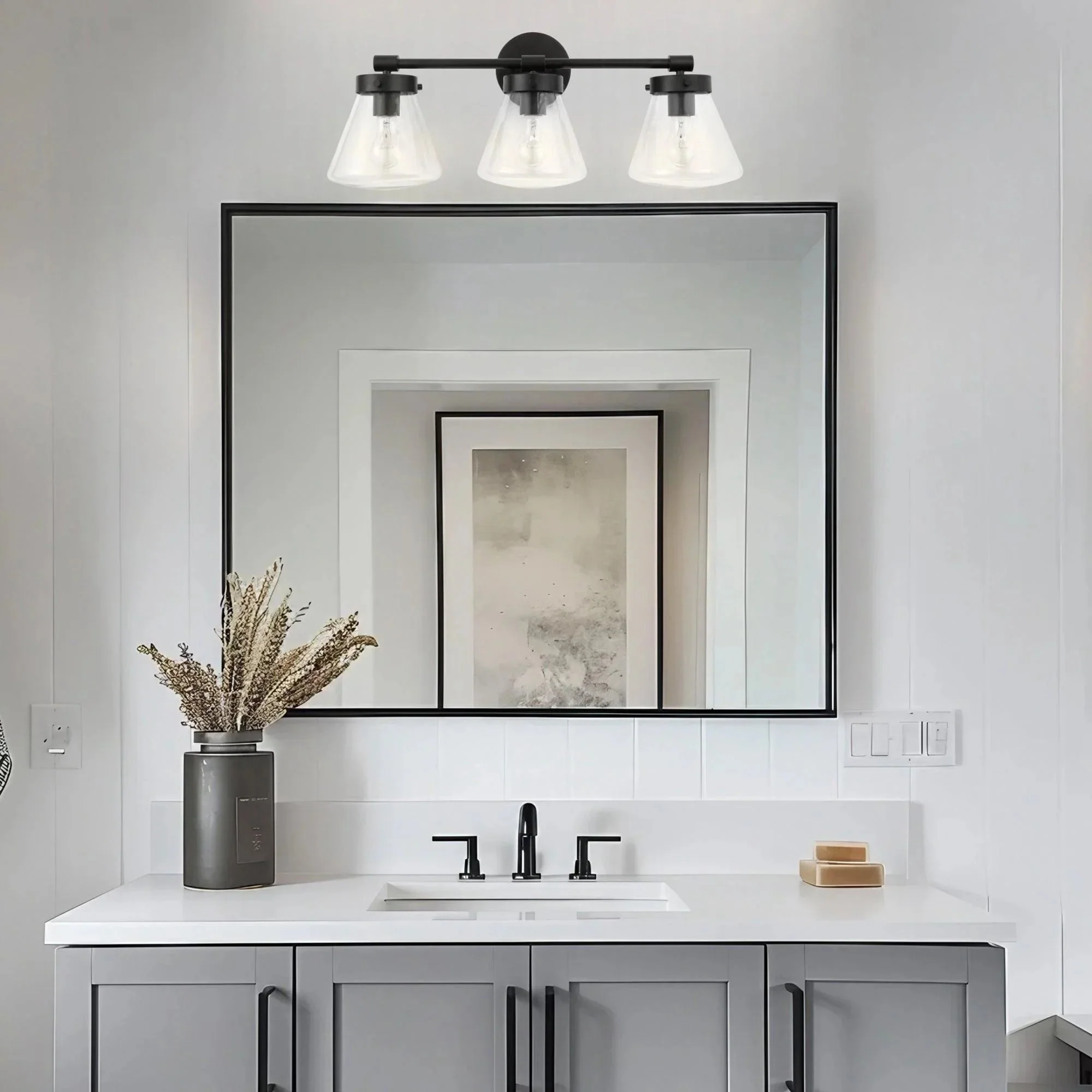 Parrot Uncle Gleam Modern 3-Light Dimmable Vanity Light - Image 6