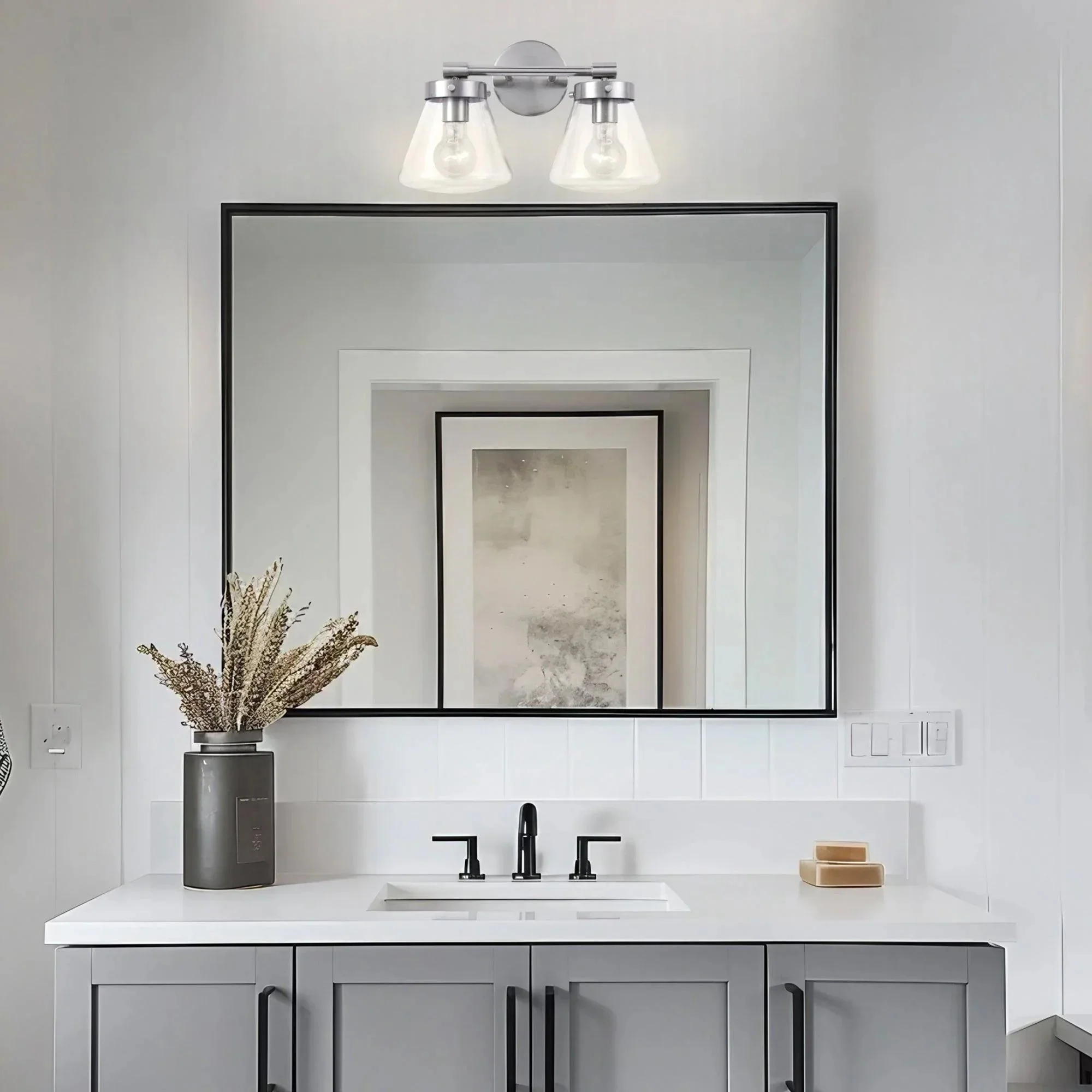 Parrot Uncle Gleam Modern Farmhouse 2-Light Vanity Light - Image 2