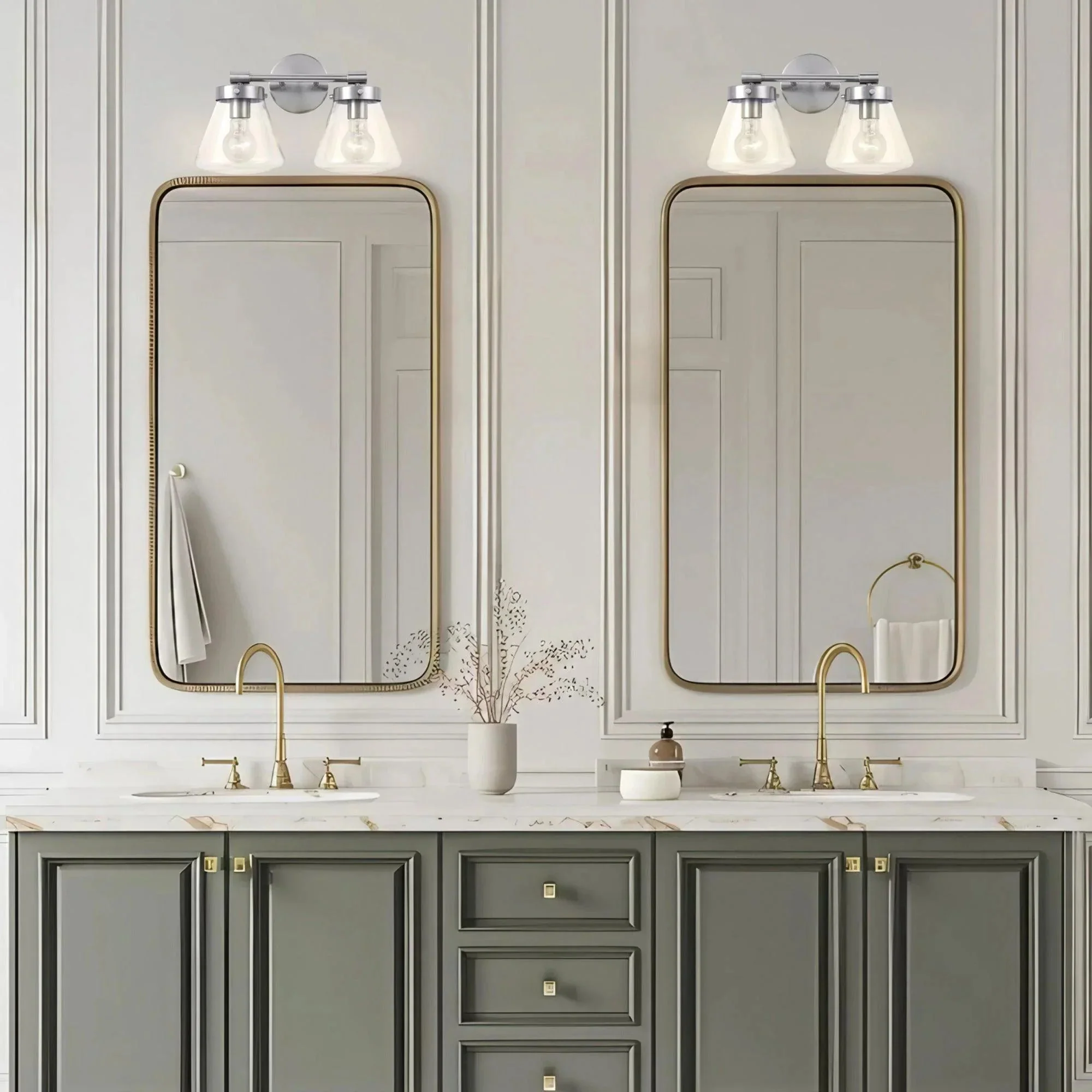Parrot Uncle Gleam Modern Farmhouse 2-Light Vanity Light - Image 4