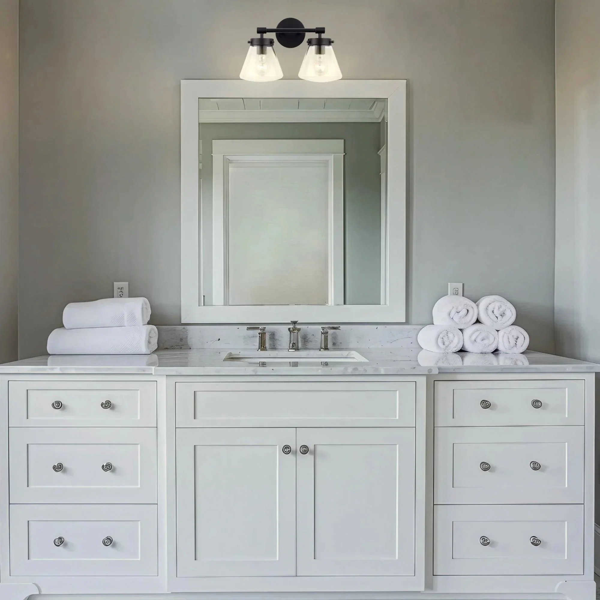 Parrot Uncle Gleam Modern Farmhouse 2-Light Vanity Light - Image 5