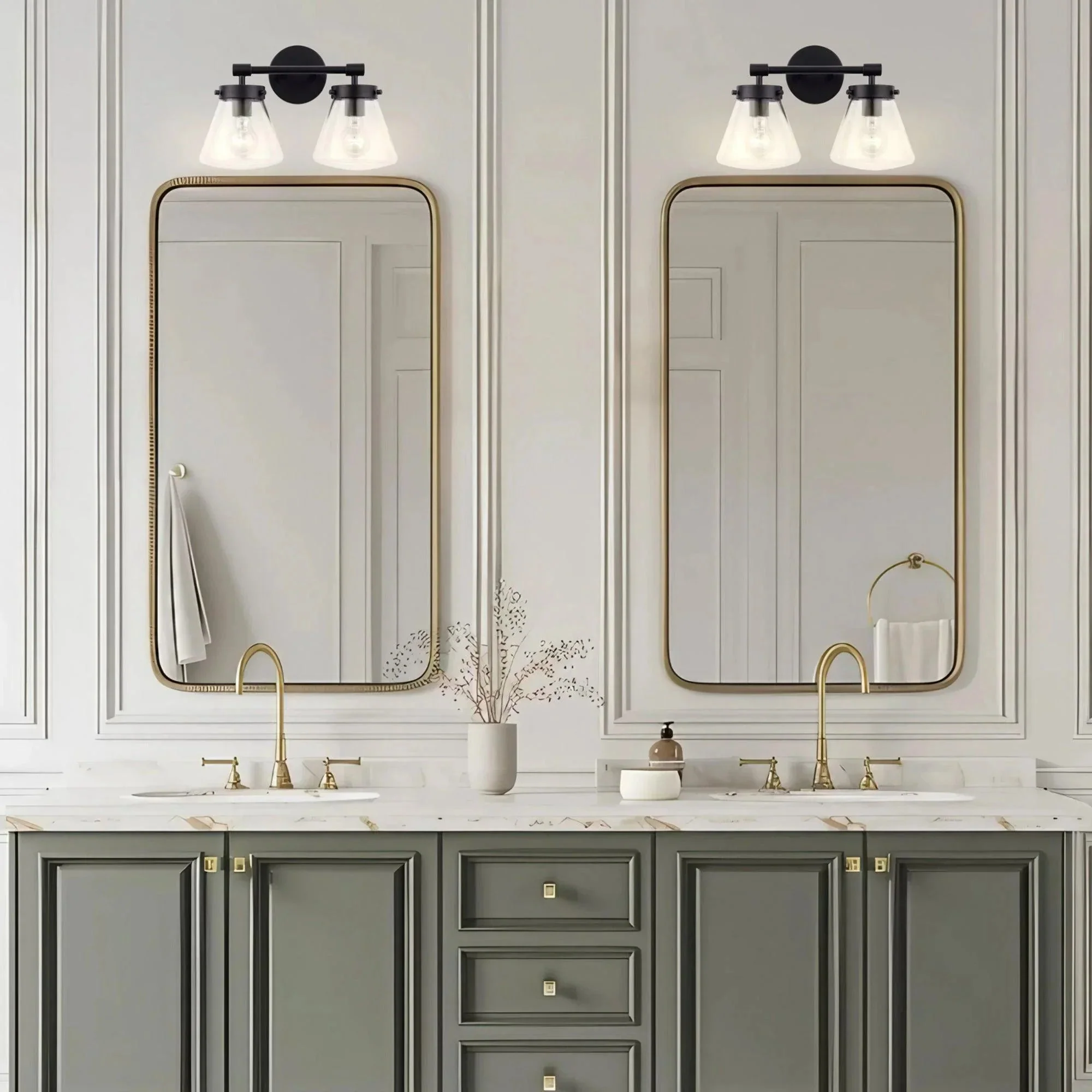 Parrot Uncle Gleam Modern Farmhouse 2-Light Vanity Light - Image 6