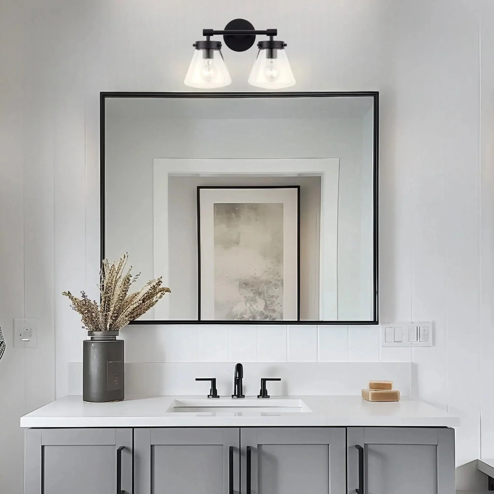 Parrot Uncle Gleam Modern Farmhouse 2-Light Vanity Light - Image 8