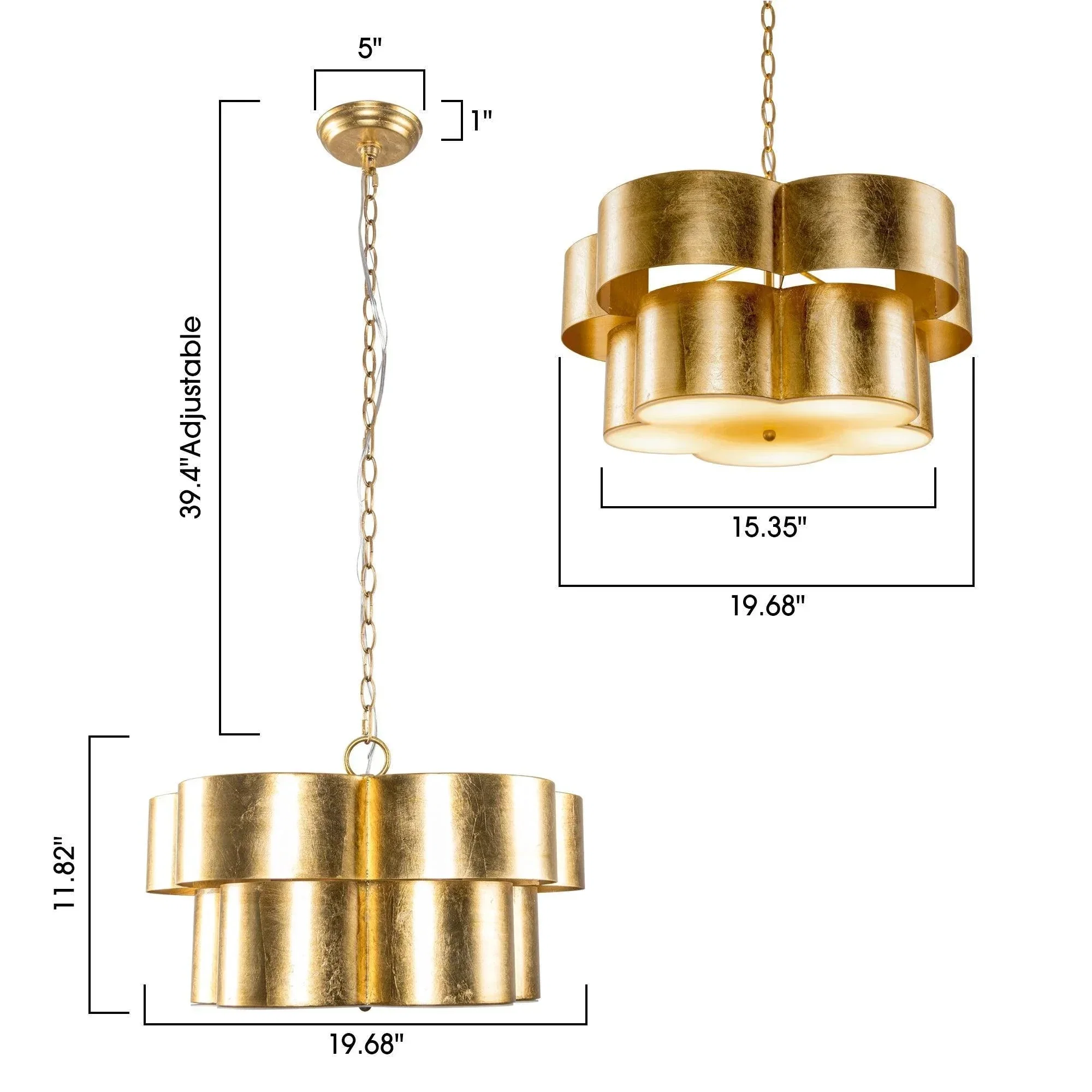 Parrot Uncle Golden 5-Light Iron Dry Rated Island Pendant Lighting (BBW9745-5) - Image 9