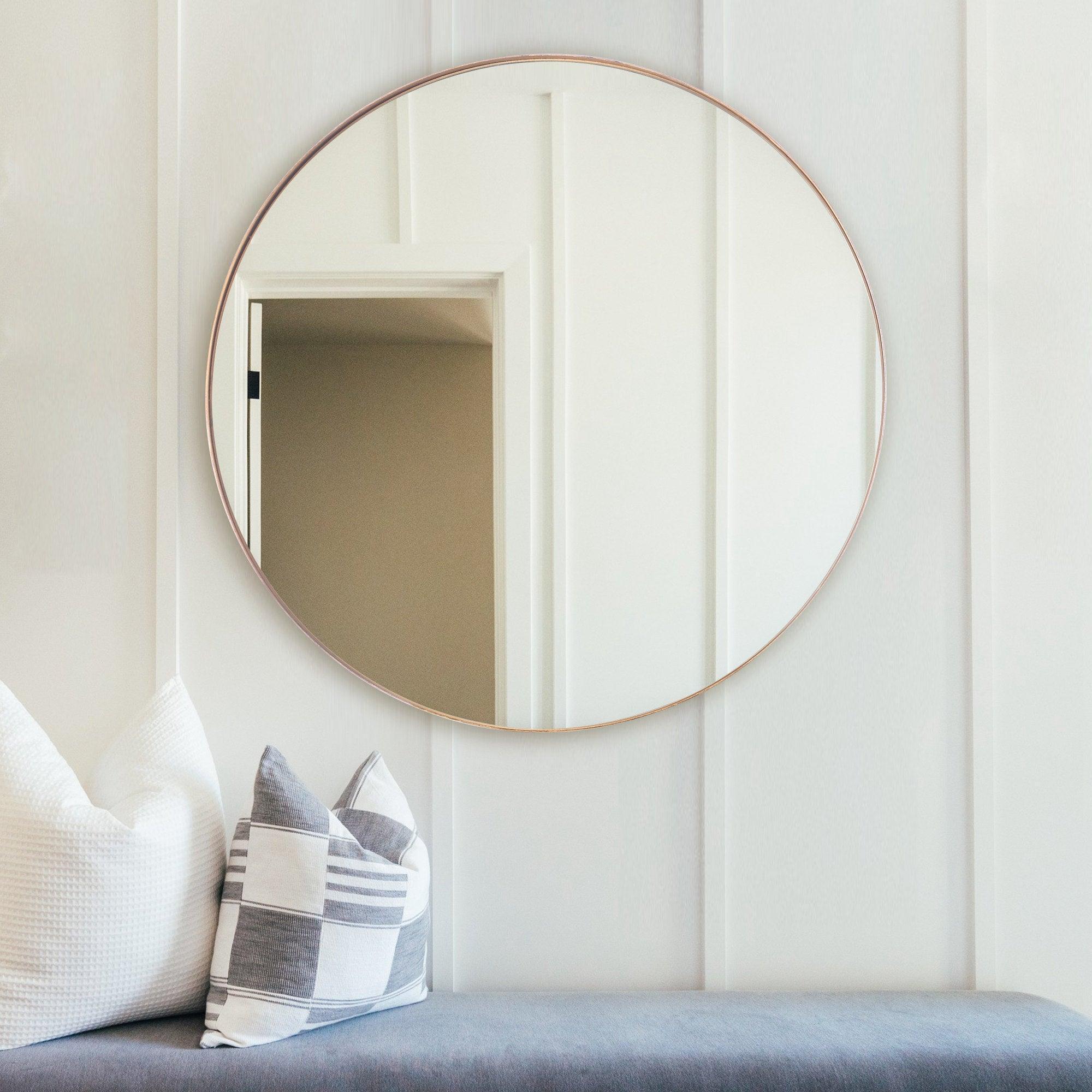 Parrot Uncle Golden Modern Round Framed Wall Mirror (ACC-PWM230308-2) - Image 2