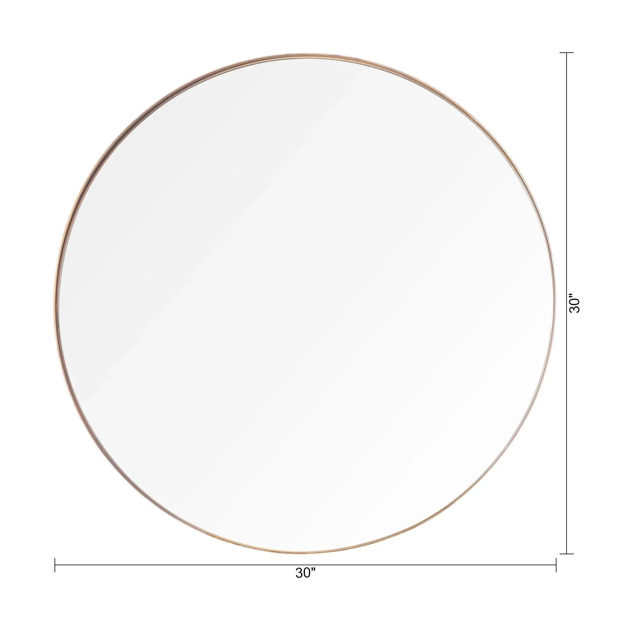 Parrot Uncle Golden Modern Round Framed Wall Mirror (ACC-PWM230308-2) - Image 6