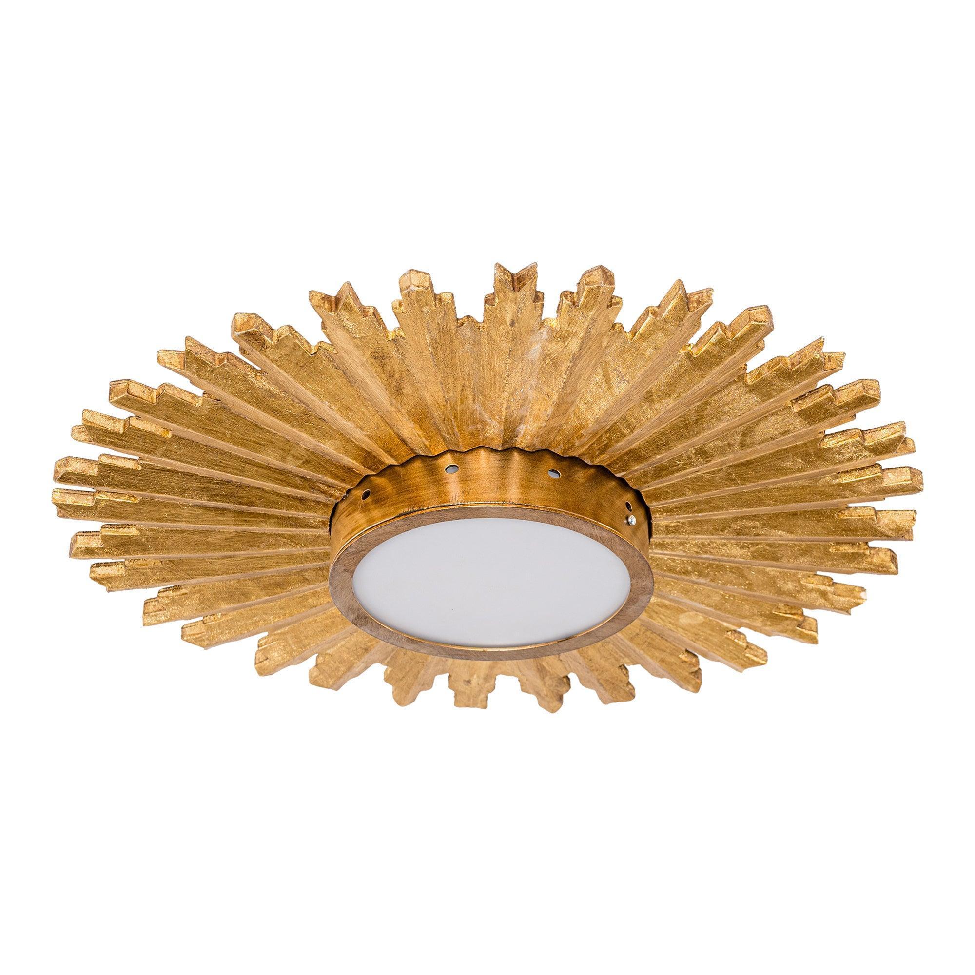 Parrot Uncle Golden Sunburst Flush Mount LED Lighting (BBW9602-2) - Image 8
