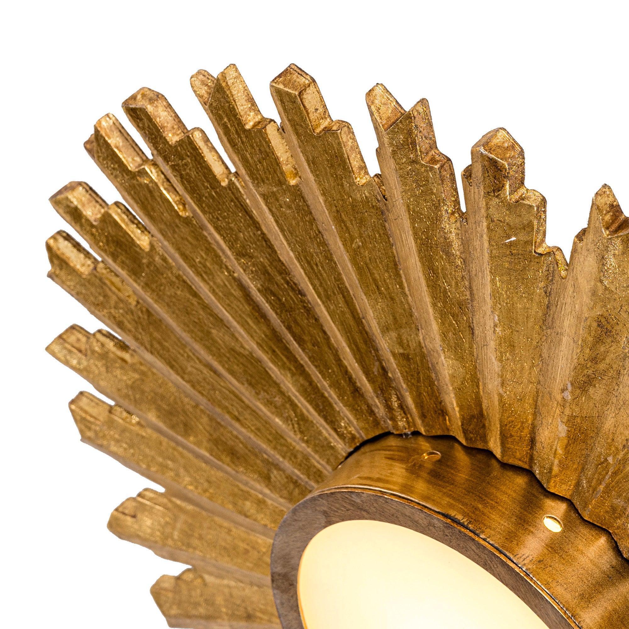 Parrot Uncle Golden Sunburst Flush Mount LED Lighting (BBW9602-2) - Image 9