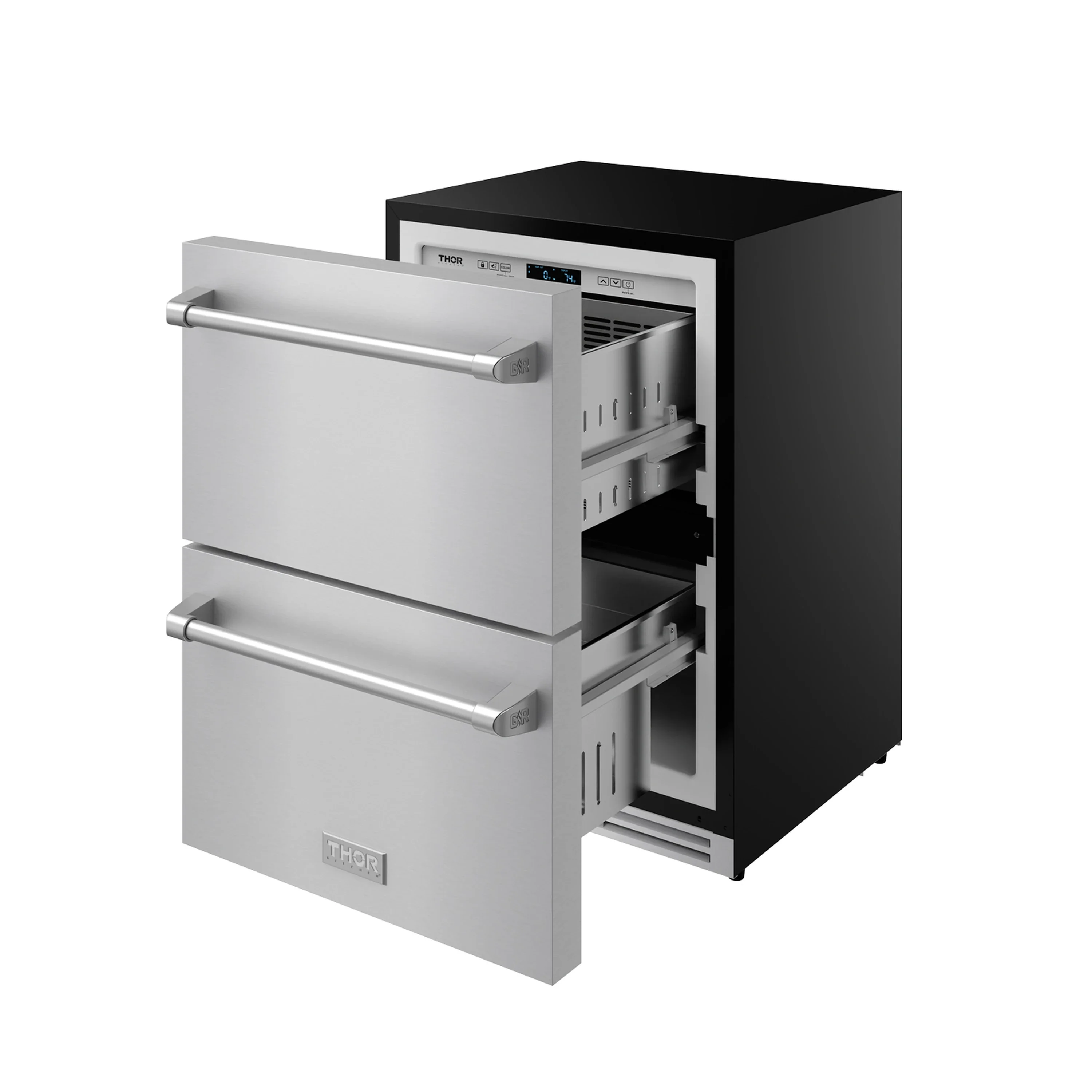 Gordon Ramsay by Thor Kitchen 24-Inch Undercounter Built-In / Freestanding Drawer Freezer in Stainless Steel (RZ24U) - Image 4